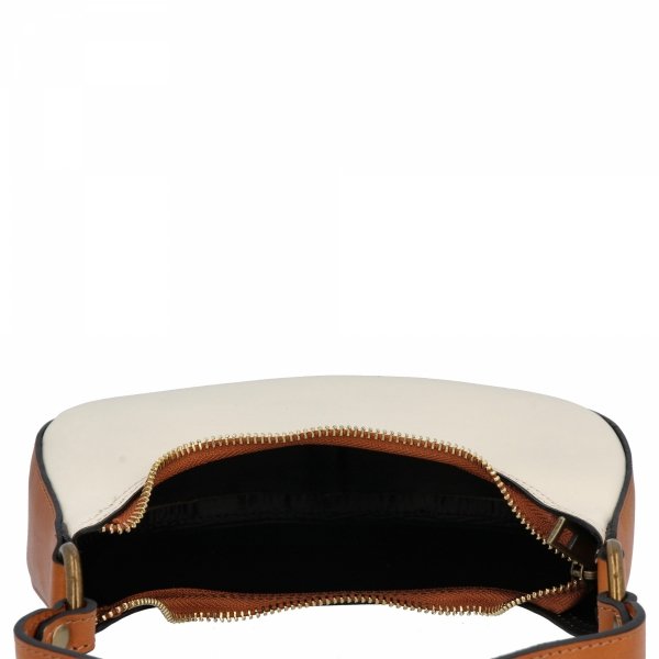 Bőr táska klasszikus Vittoria Gotti bézs 536