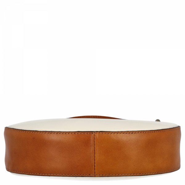 Bőr táska klasszikus Vittoria Gotti bézs 536