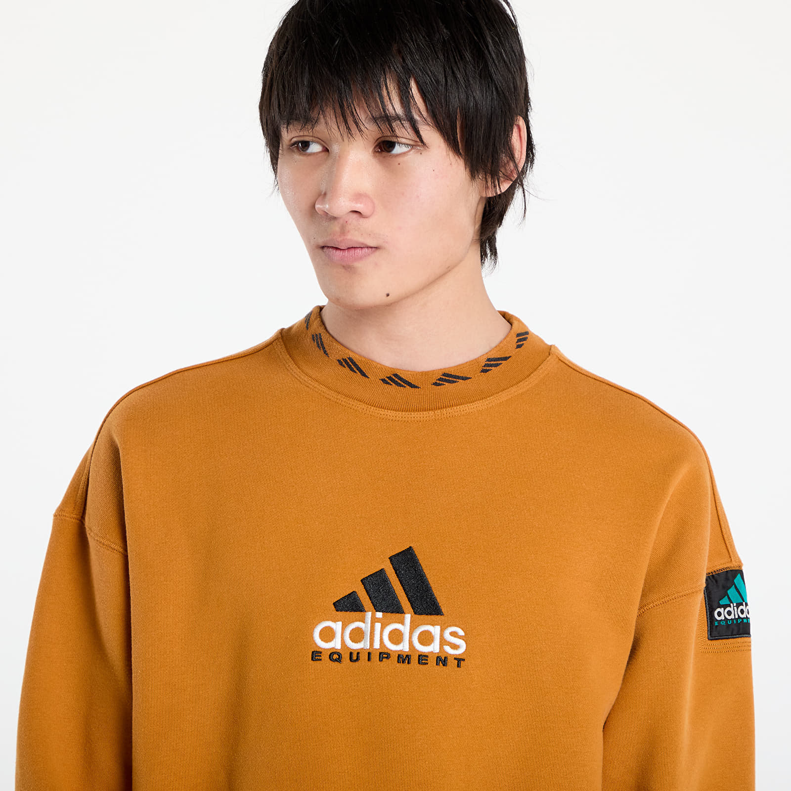 adidas Originals Sweatshirt adidas EQT Wash Crewneck Sweatshirt Craft Ochre/ White L