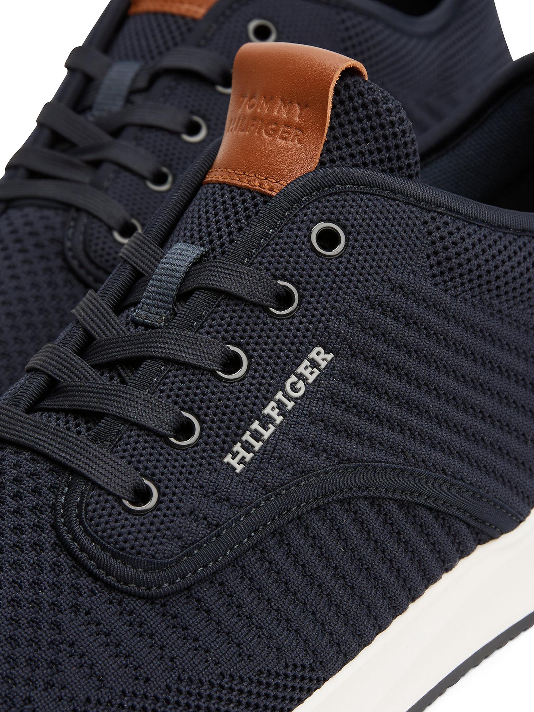 TOMMY HILFIGER Rövid szárú sportcipők 'NEWPORT' tengerészkék / konyak / fehér