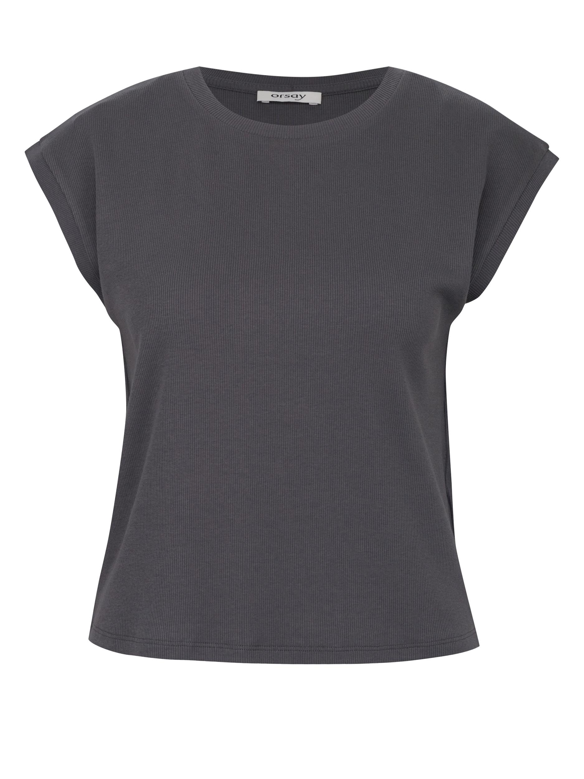 Grey women's crop t-shirt with short sleeves ORSAY - Women's