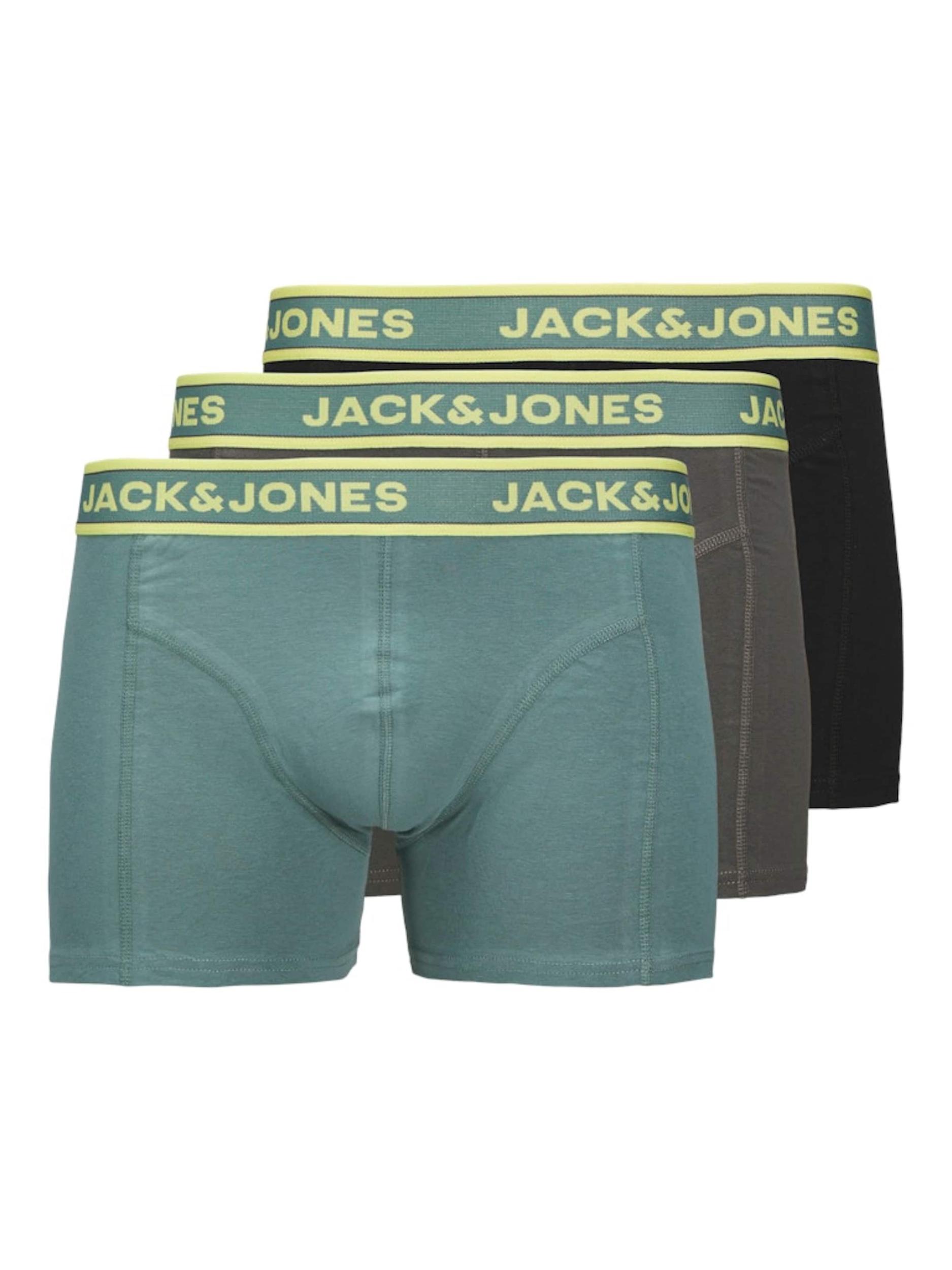 JACK & JONES Boxeralsók 'JACBRYSON' galambkék / mokka / világoszöld / fekete