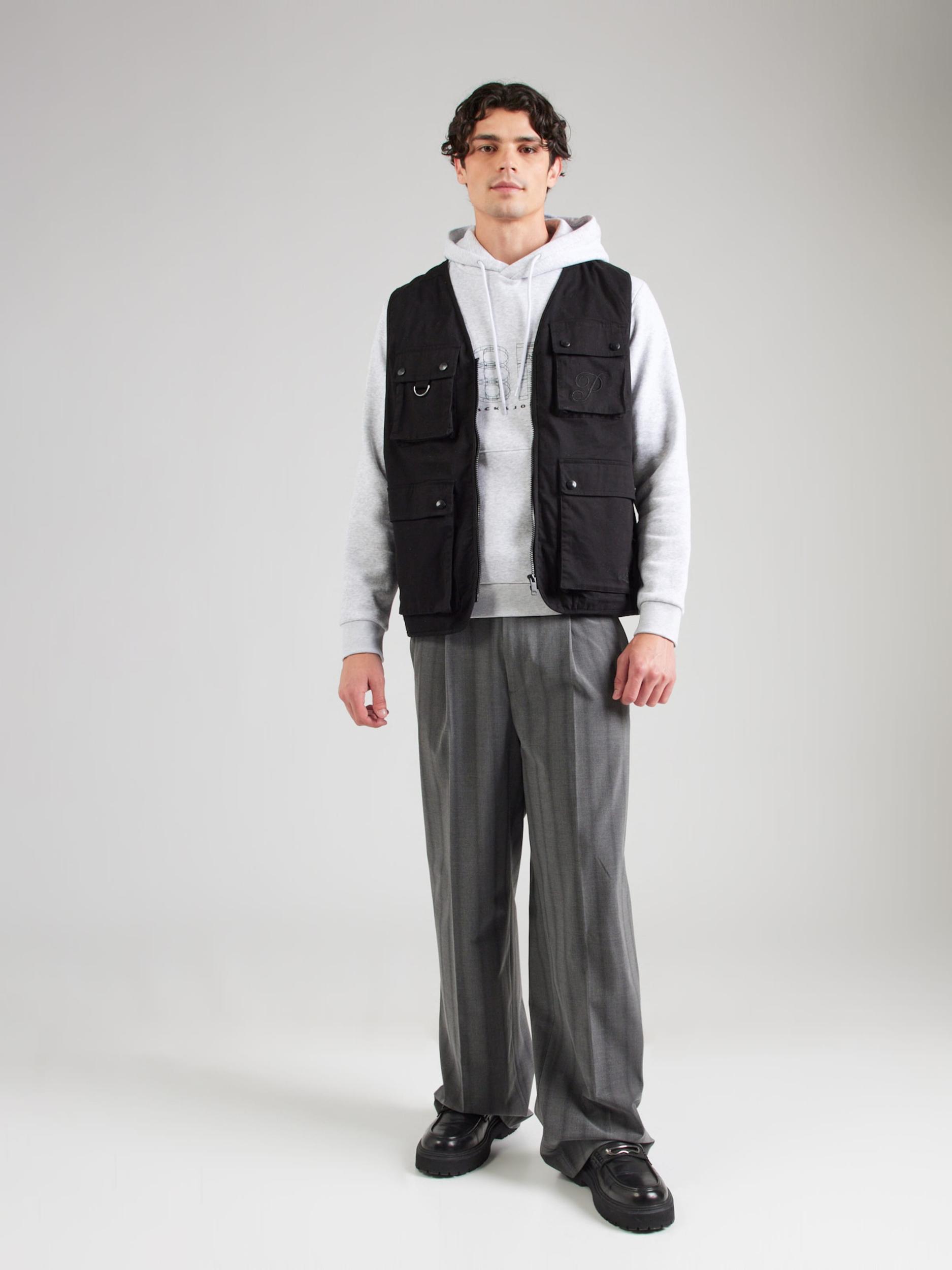 JACK & JONES Tréning póló 'JCOFUSION' tengerészkék / fehér melír