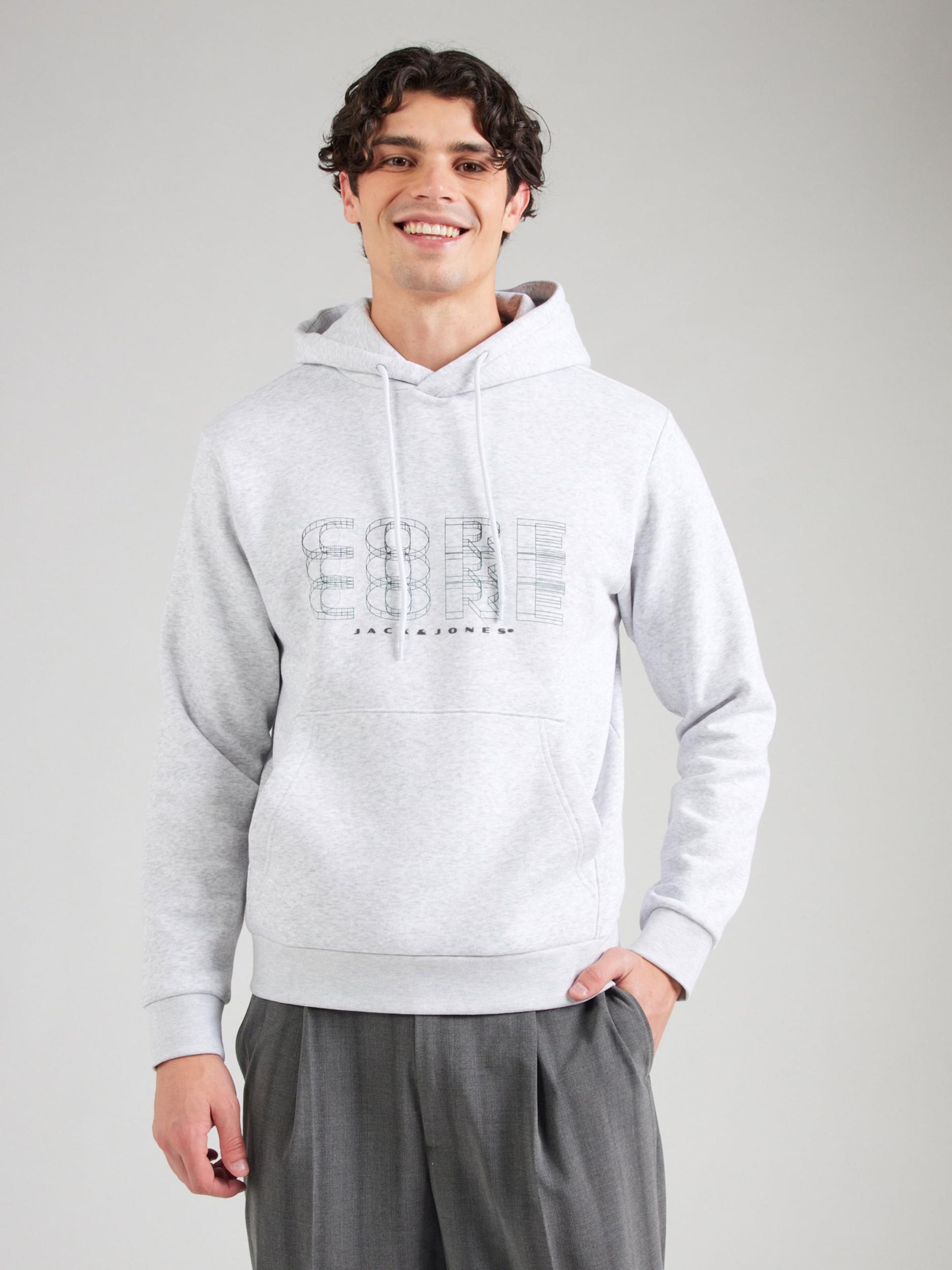 JACK & JONES Tréning póló 'JCOFUSION' tengerészkék / fehér melír