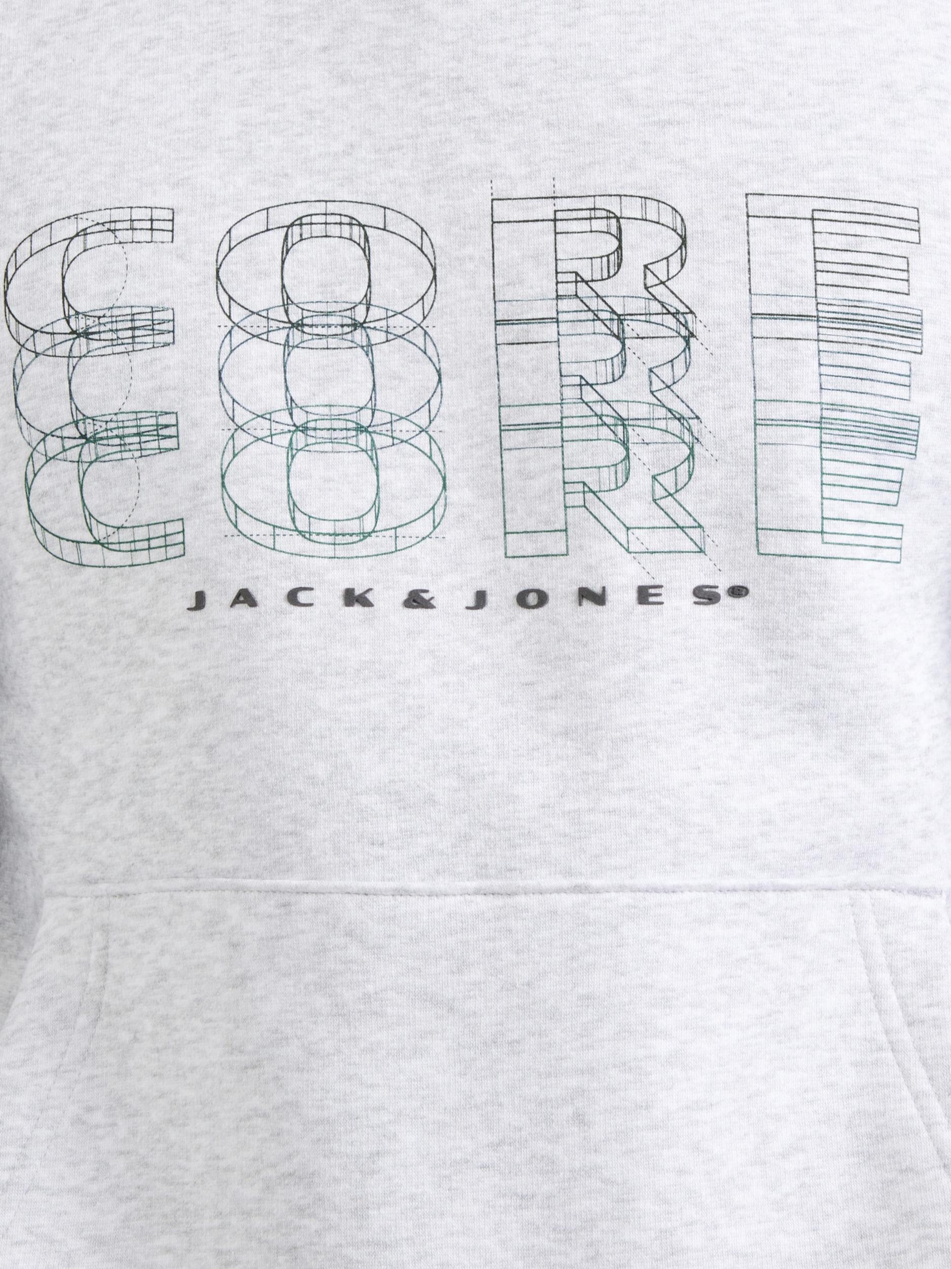 JACK & JONES Tréning póló 'JCOFUSION' tengerészkék / fehér melír