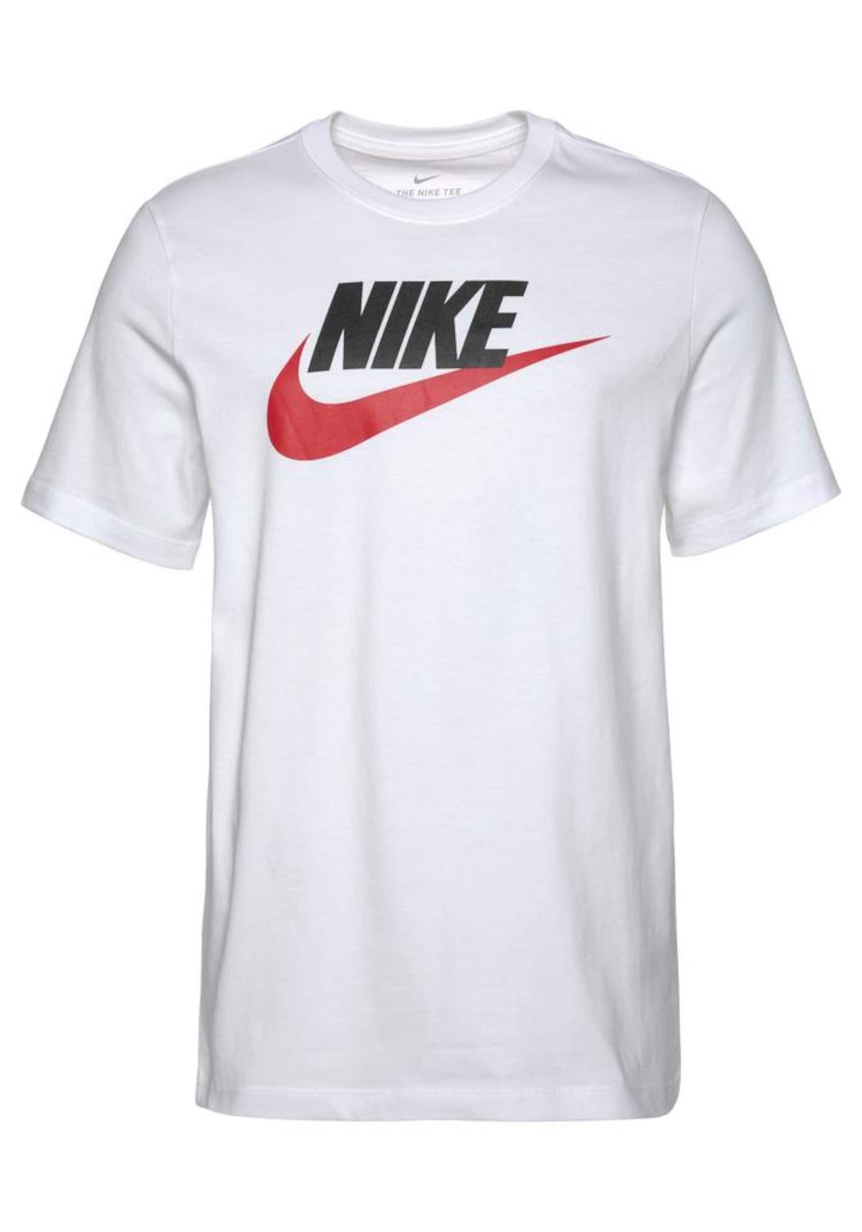 Nike Sportswear Póló 'Futura' piros / fehér