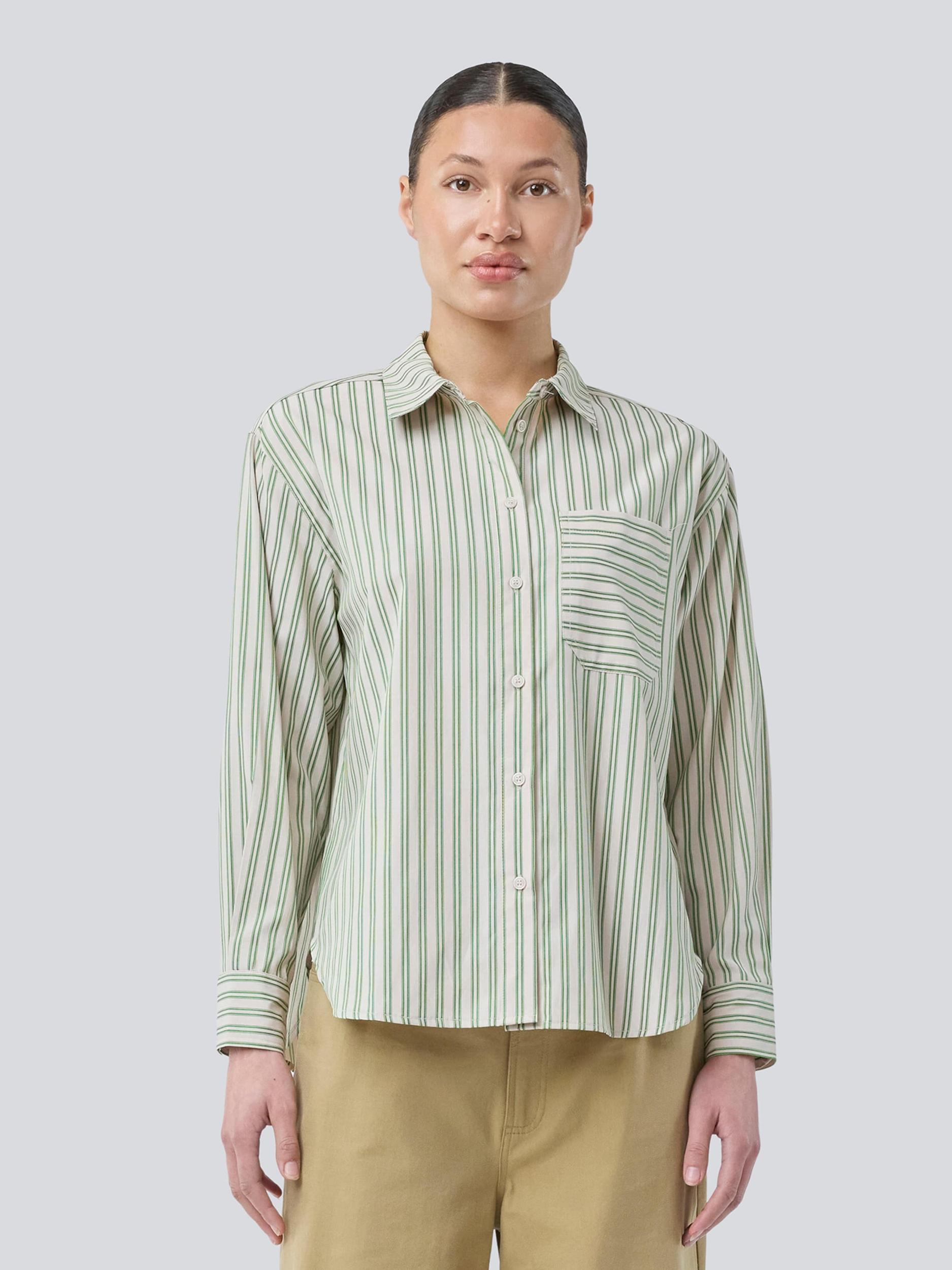 modström Blúz 'Millemd' világoszöld / fehér