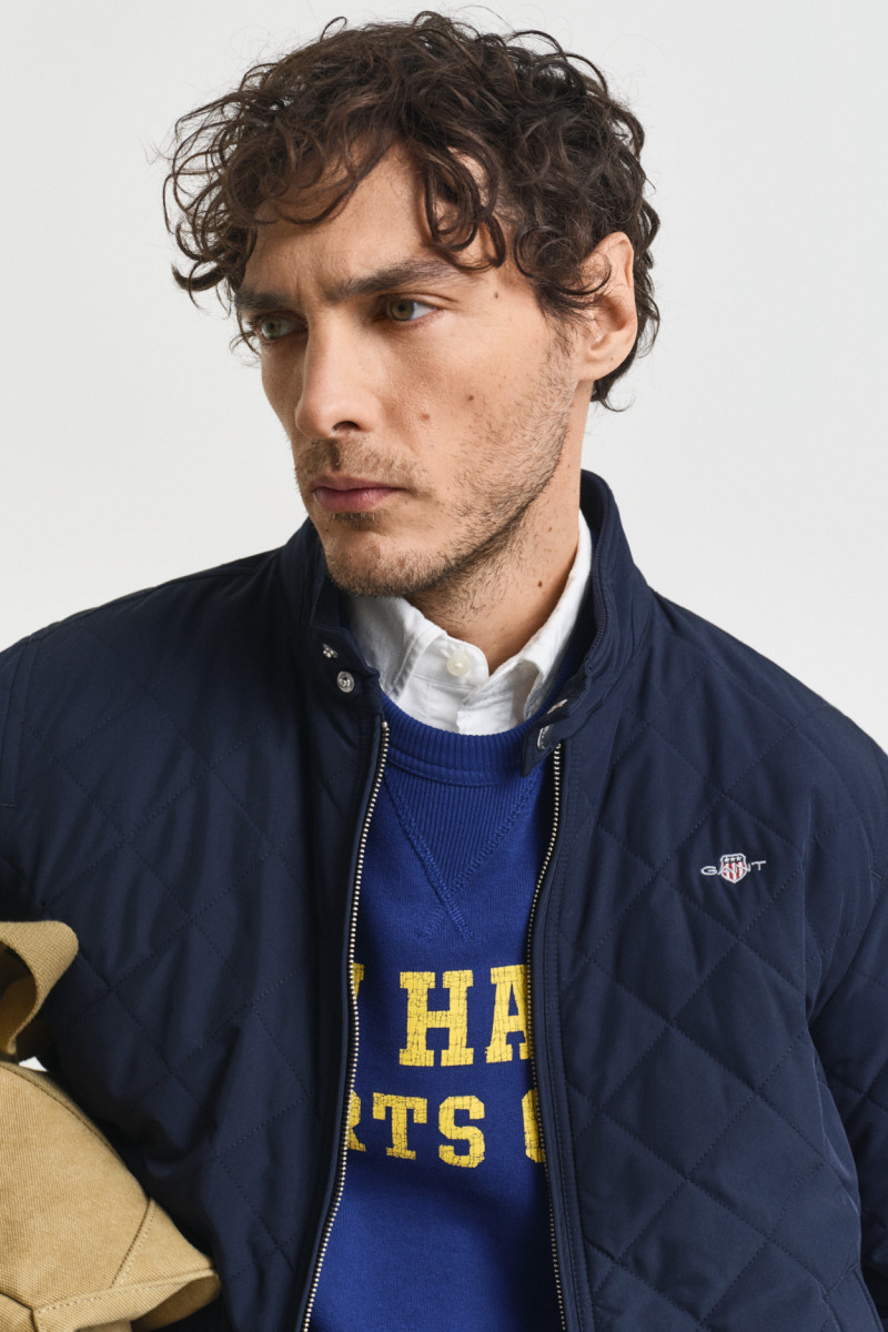 DZSEKI GANT QUILTED WINDCHEATER EVENING BLUE