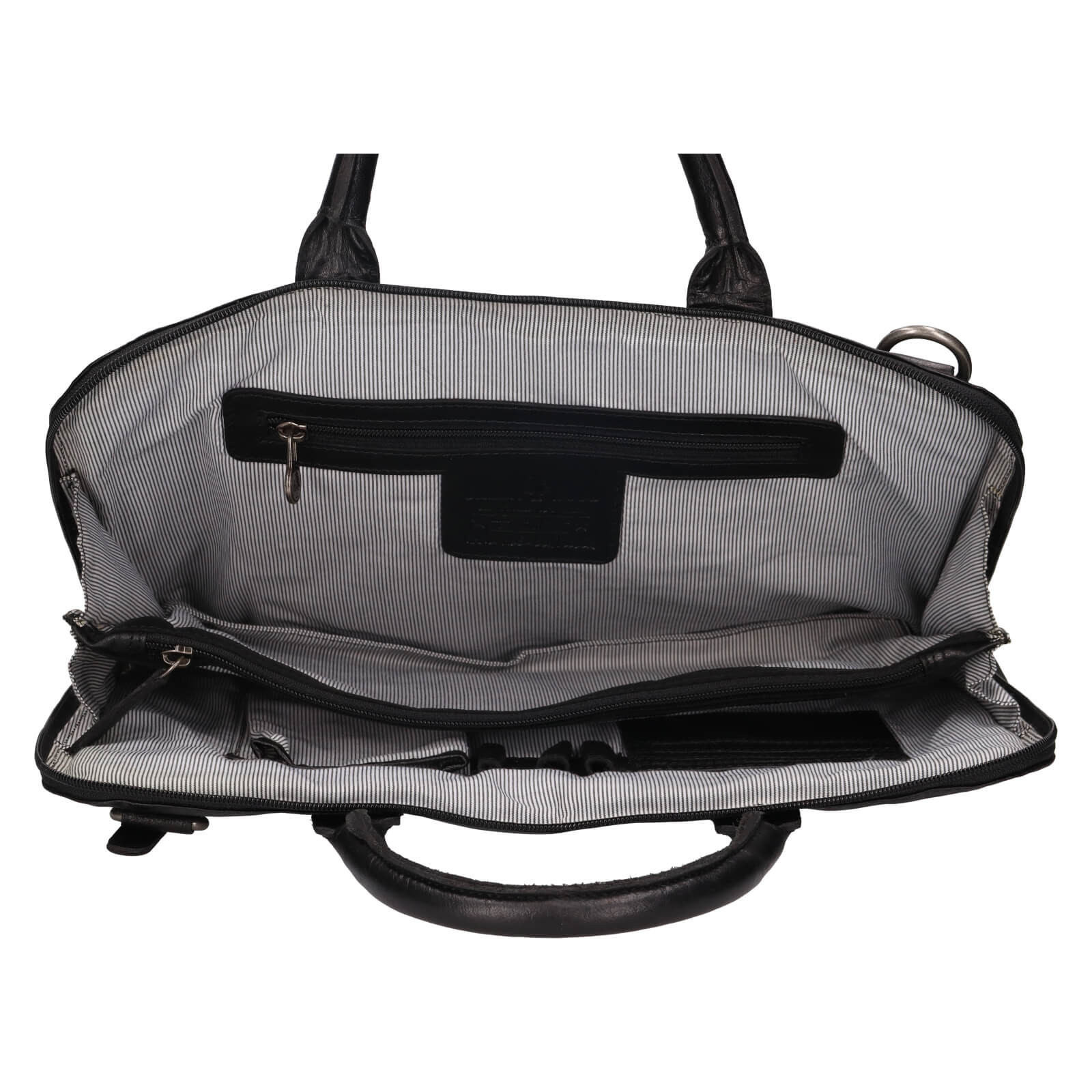 Greenwood Bern bőr laptop táska - fekete