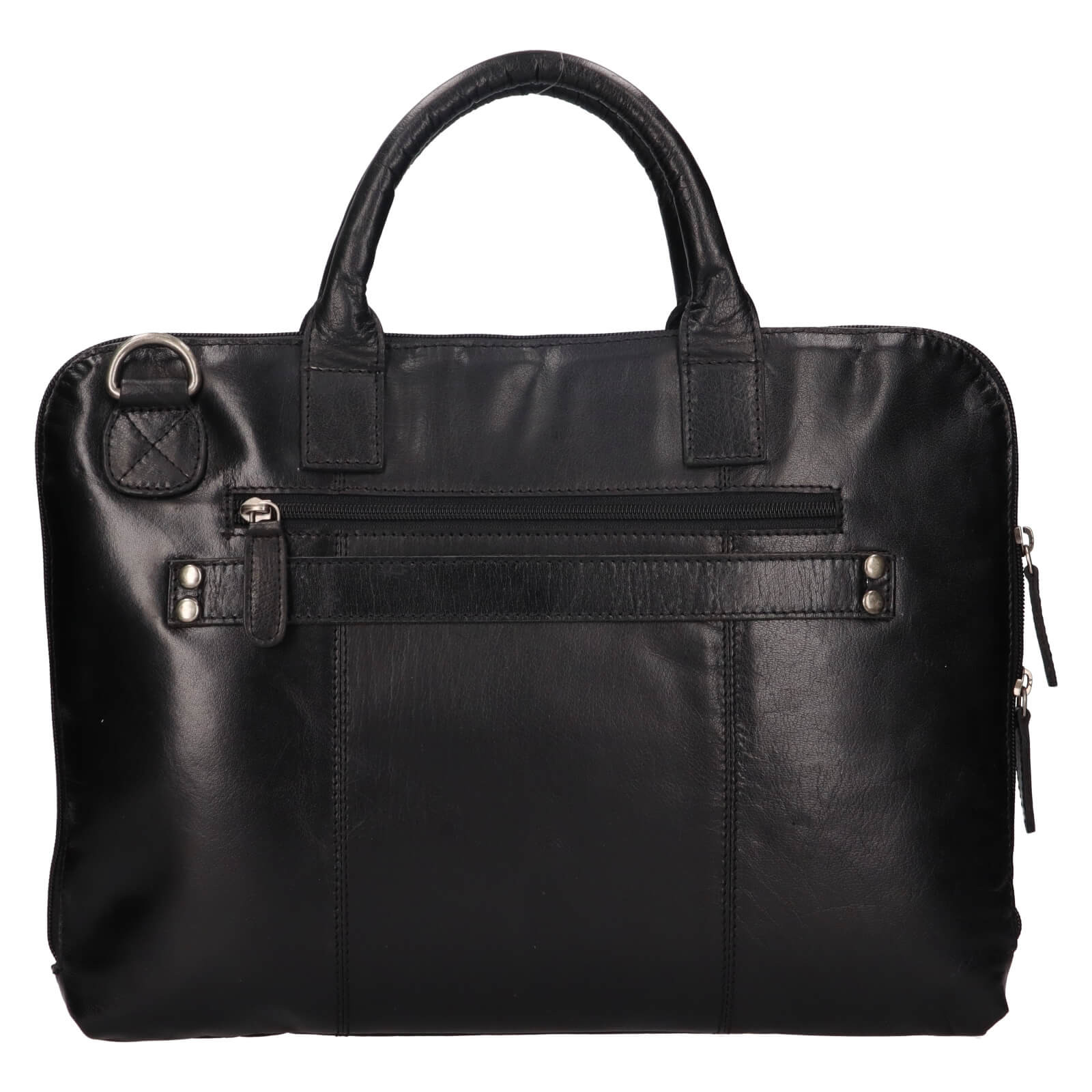 Greenwood Bern bőr laptop táska - fekete