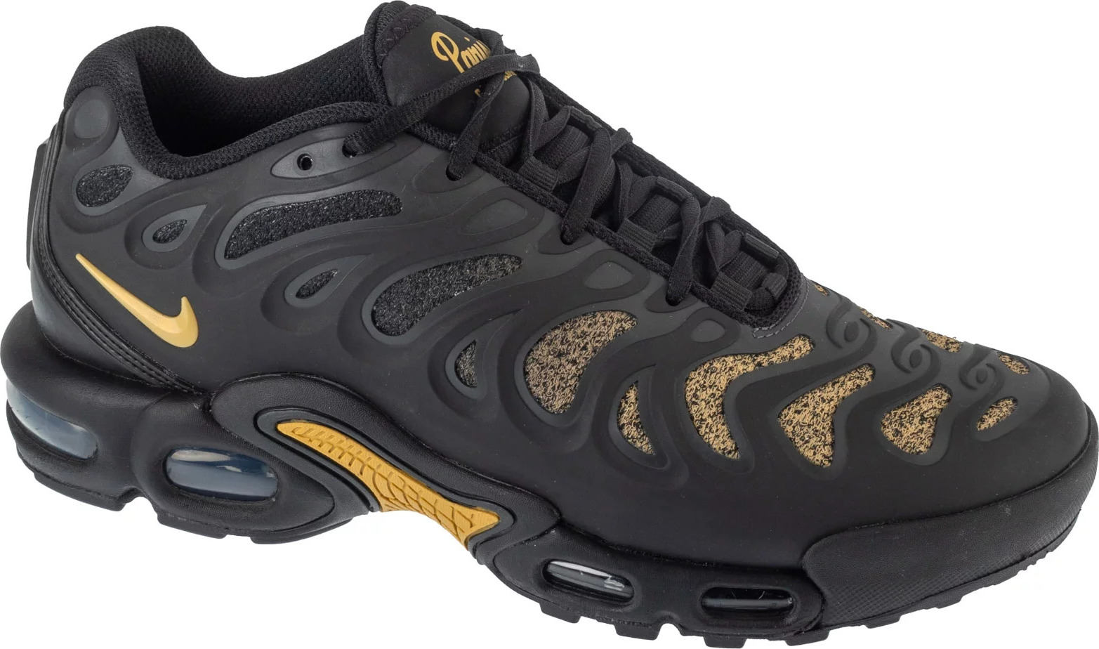 Fekete és sárga férfi cipők Nike Air Max Plus Drift PSG FZ4748-001