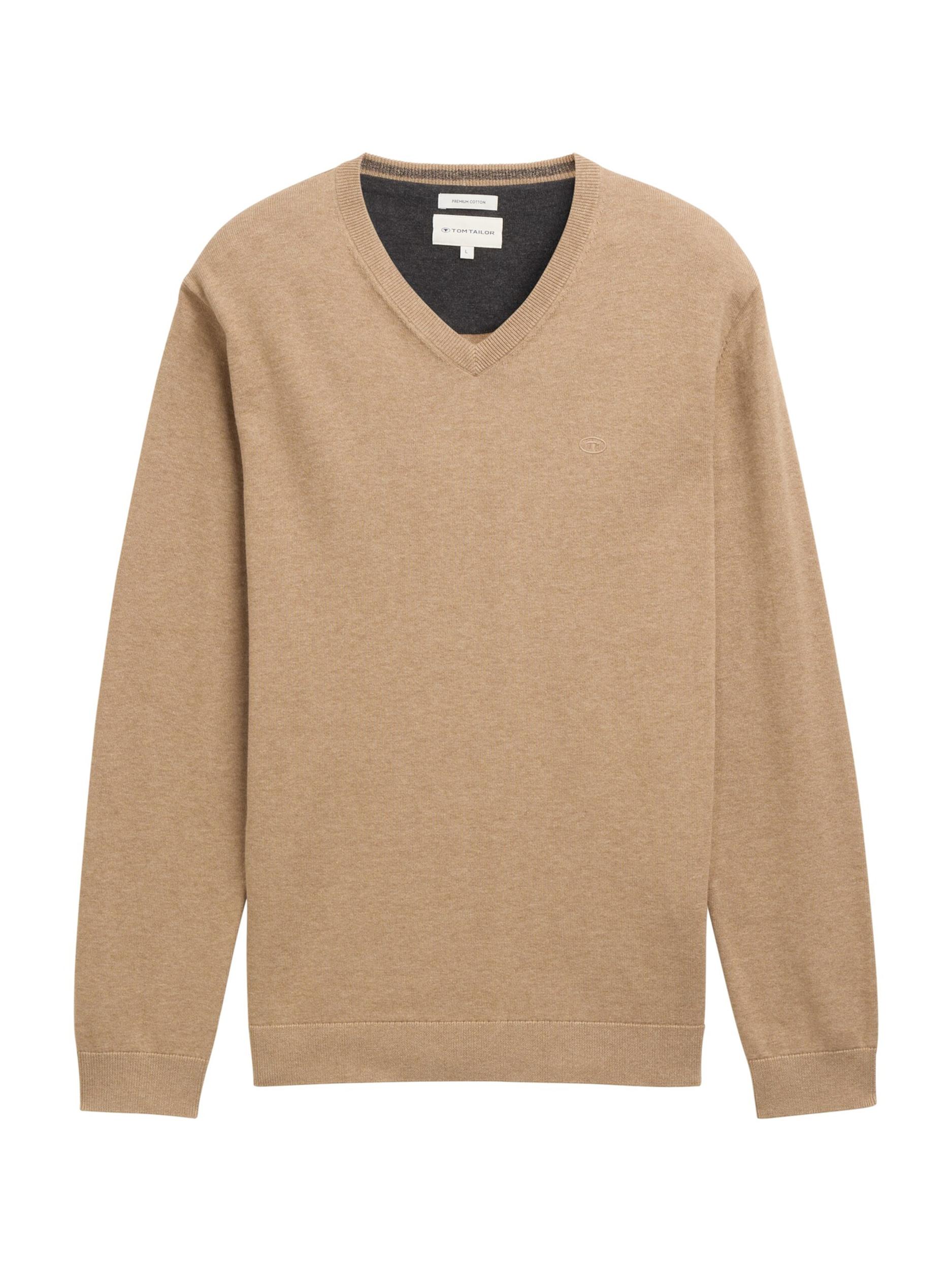 TOM TAILOR Pulóver világosbarna