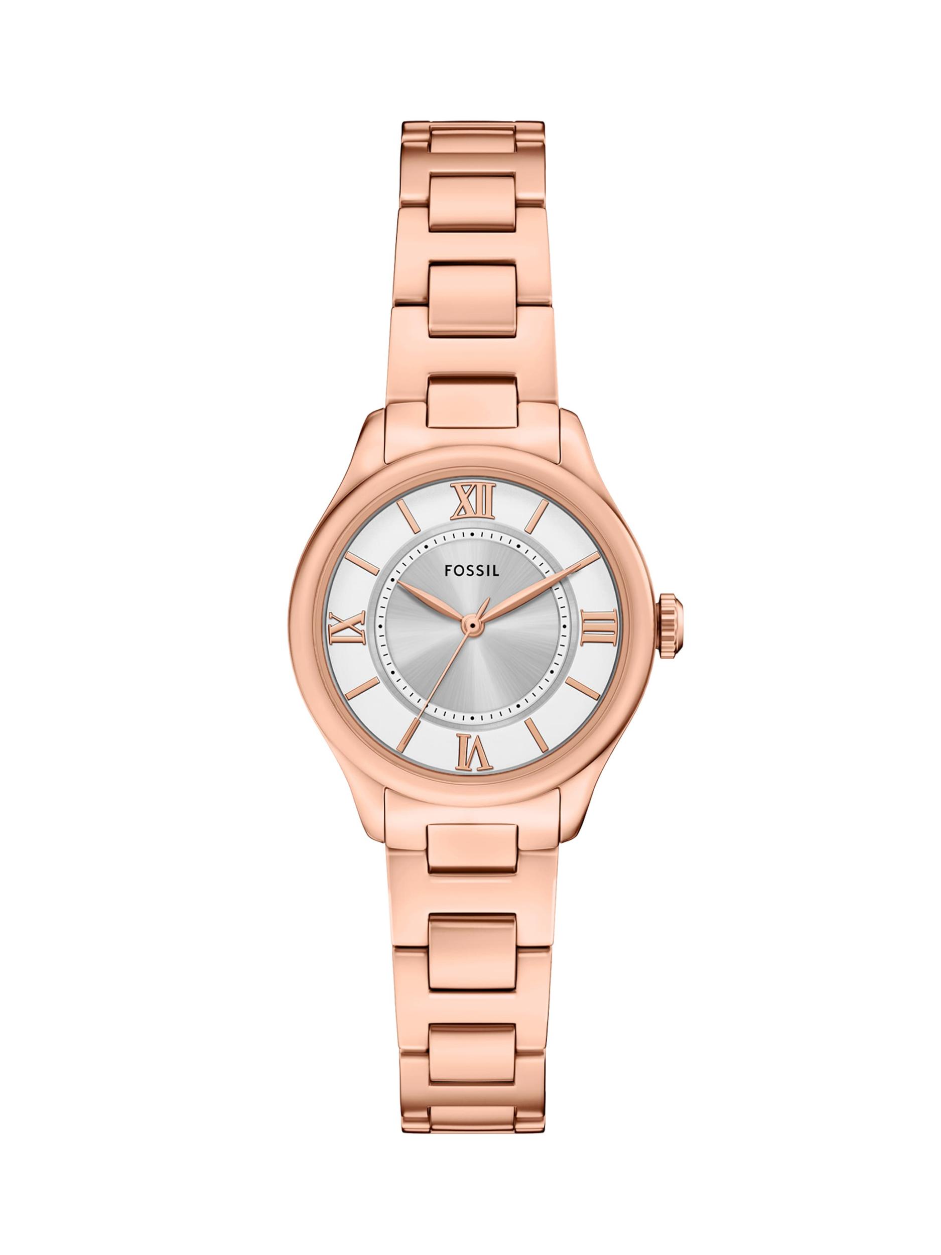 FOSSIL Analóg órák 'GILMORE' rózsaszín arany / szürke / fehér