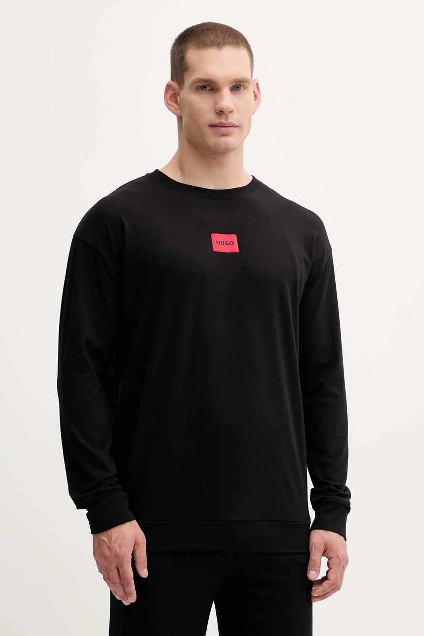 HUGO pizsama fekete, nyomott mintás, 50549188