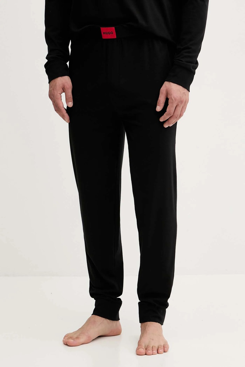 HUGO pizsama fekete, nyomott mintás, 50549188