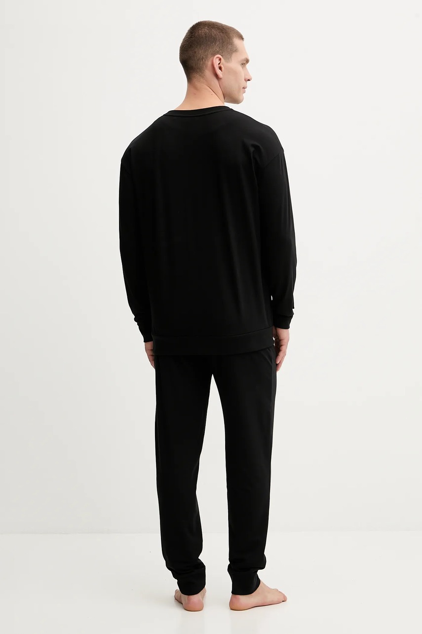 HUGO pizsama fekete, nyomott mintás, 50549188