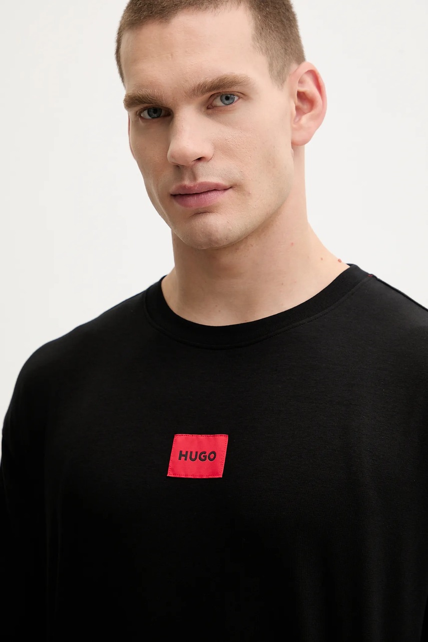 HUGO pizsama fekete, nyomott mintás, 50549188