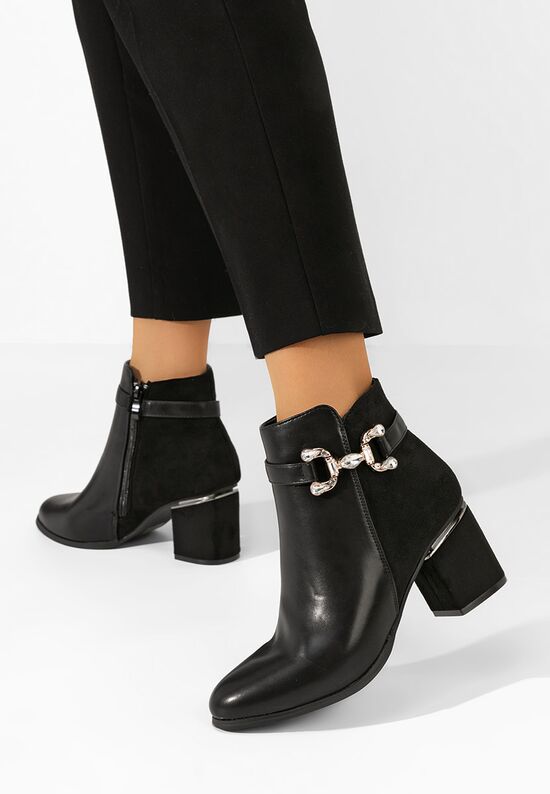 Zapatos Safia fekete elegáns női bokacsizma