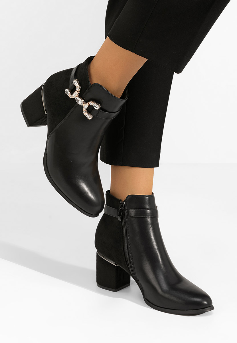 Zapatos Safia fekete elegáns női bokacsizma