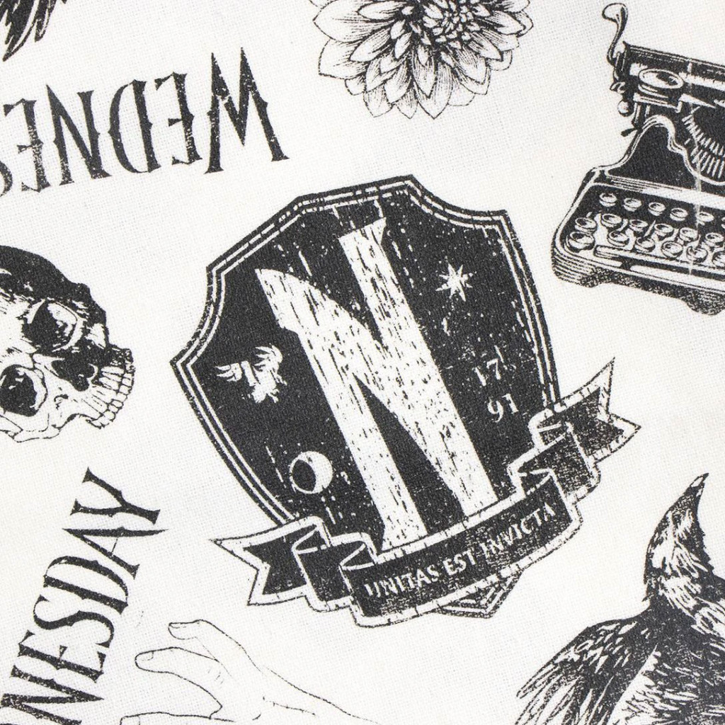 Wednesday Black shopping bag, bevásárlótáska 39 cm