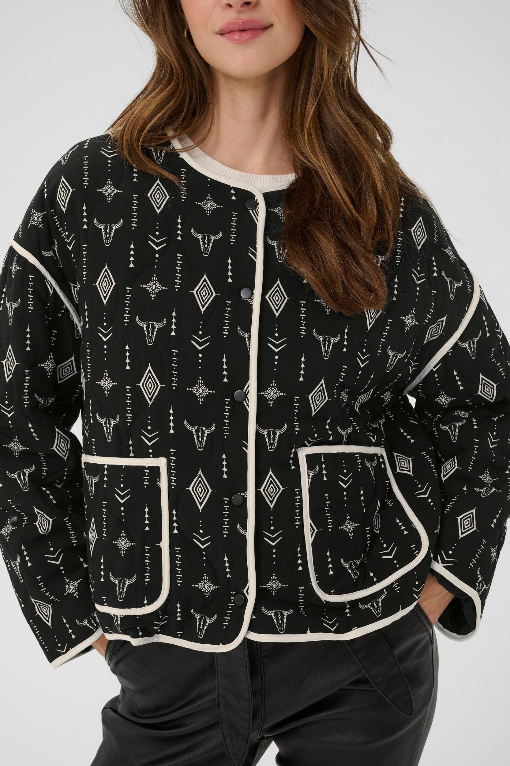 Cream Átmeneti dzseki 'Naomi' fekete / fehér