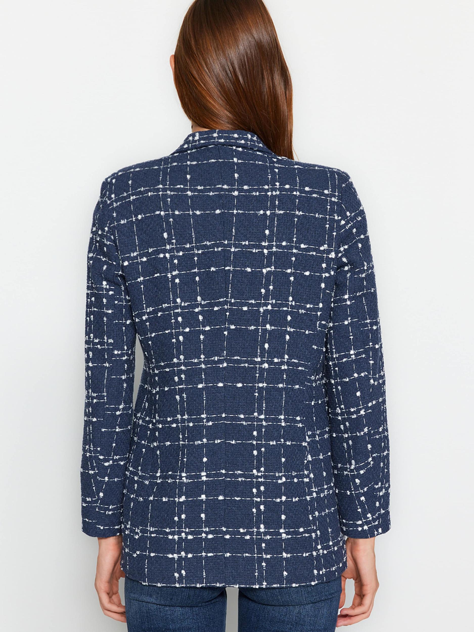 Trendyol Blézer indigó / fehér