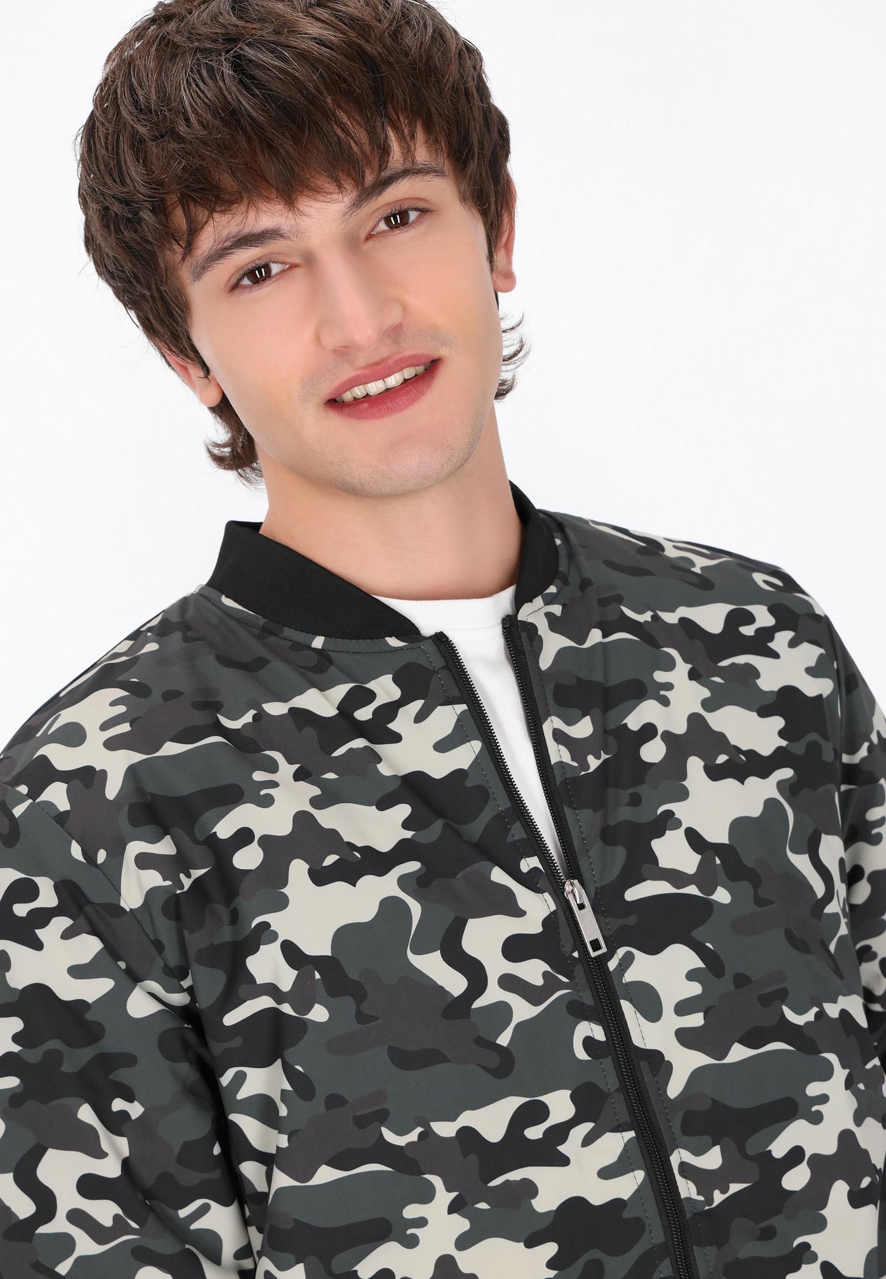 MO Átmeneti dzseki barna / zöld / fehér