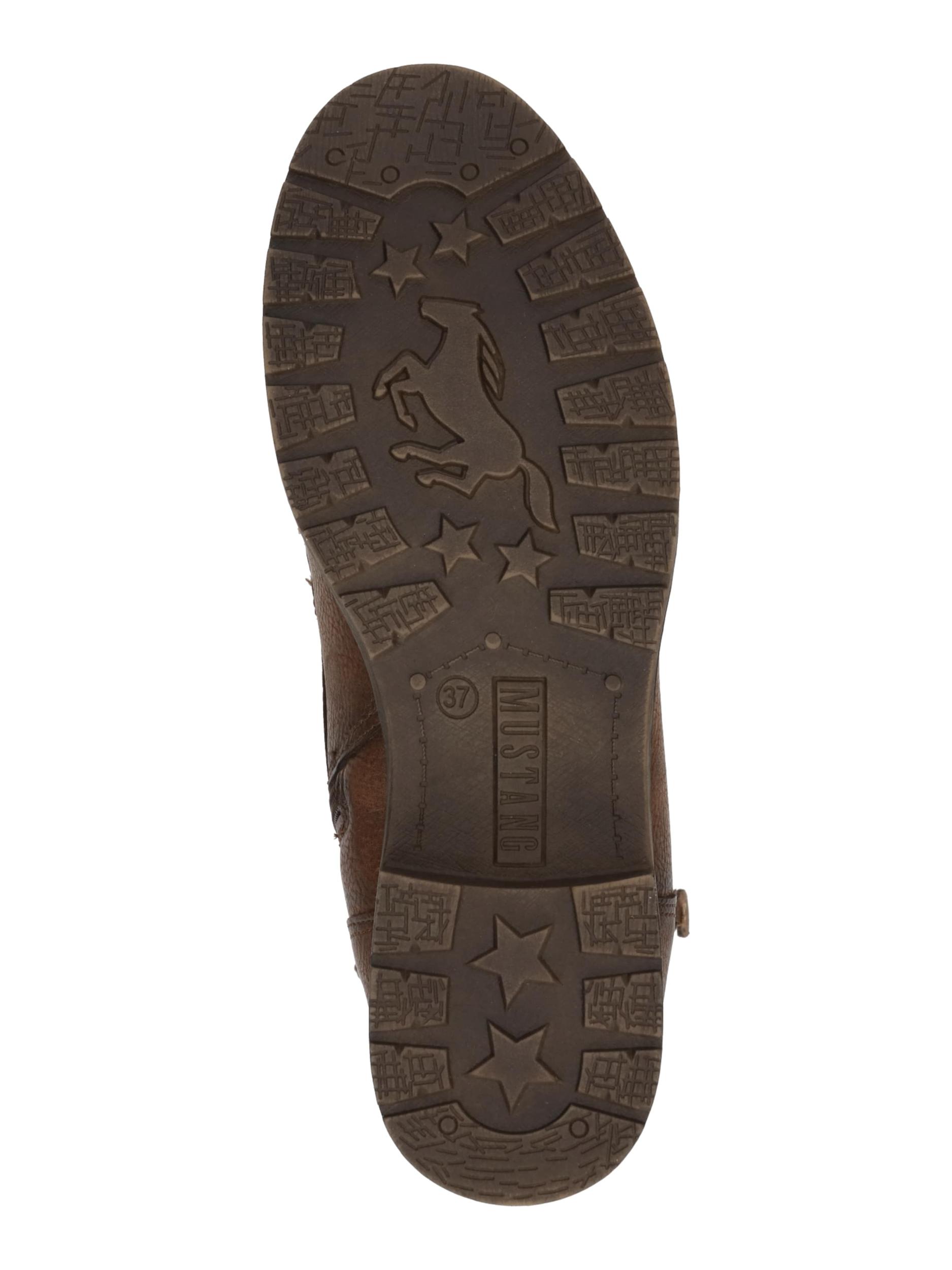 MUSTANG Fűzős rövid szárú csizmák 'Elfi' konyak