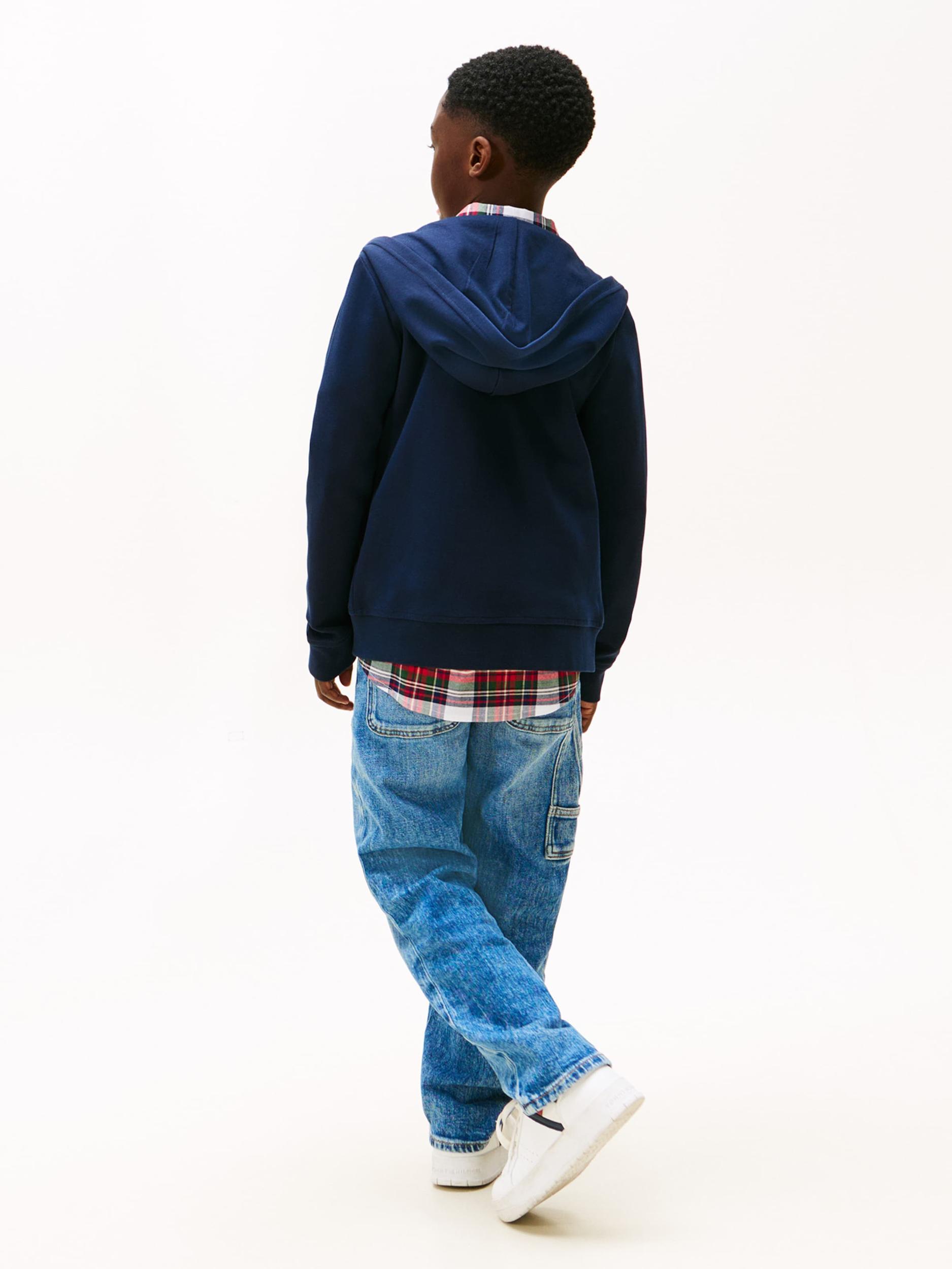 TOMMY HILFIGER Tréning dzseki 'Icons' tengerészkék / sötétzöld / piros / fehér