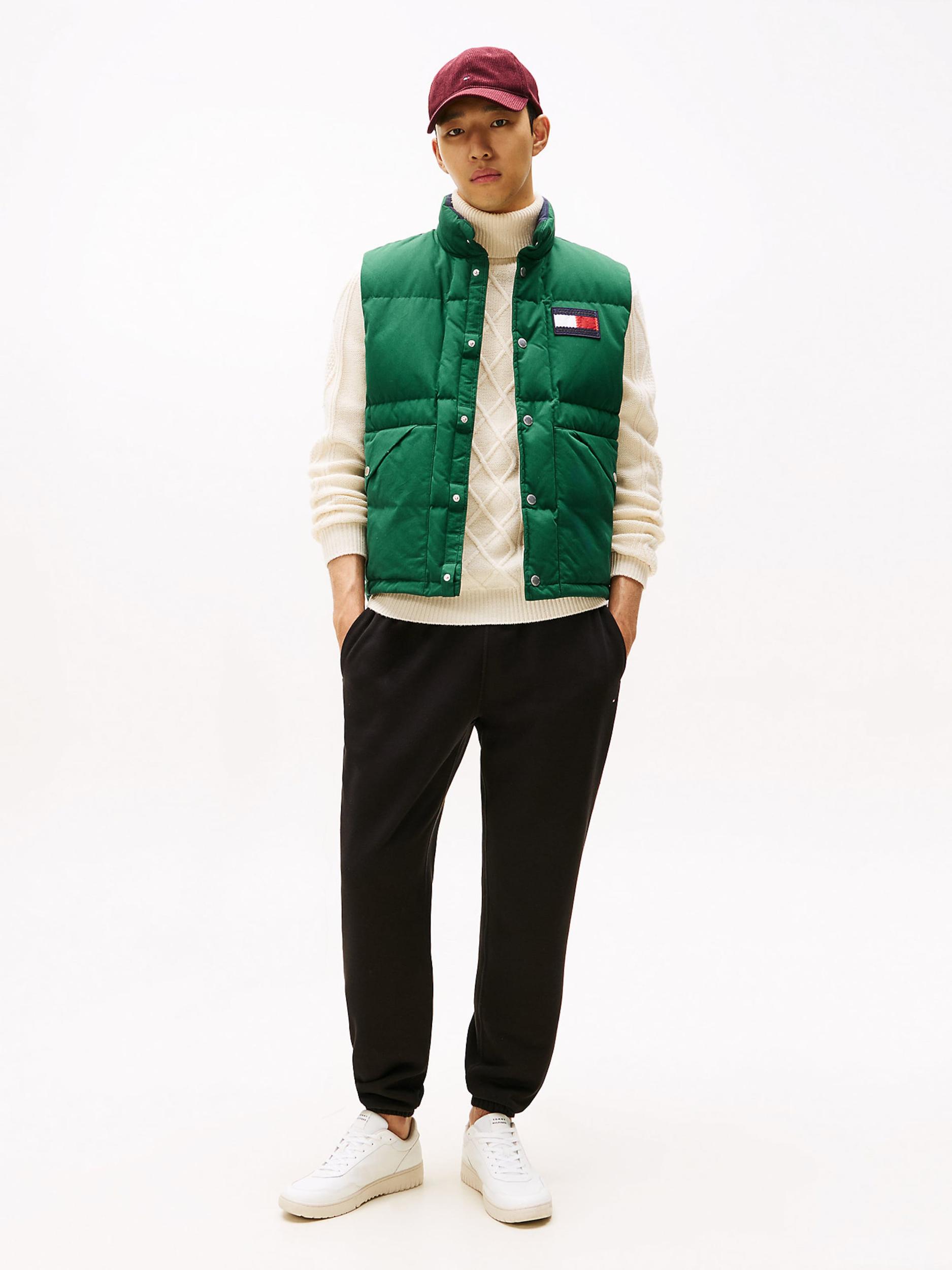 TOMMY HILFIGER Nadrág 'Essential' piros / fekete / fehér