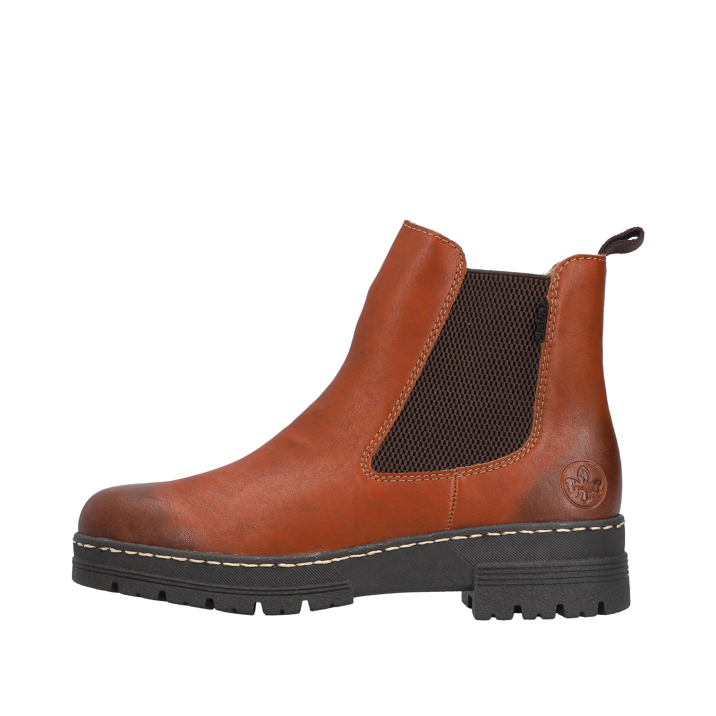 Rieker Chelsea csizmák rozsdabarna