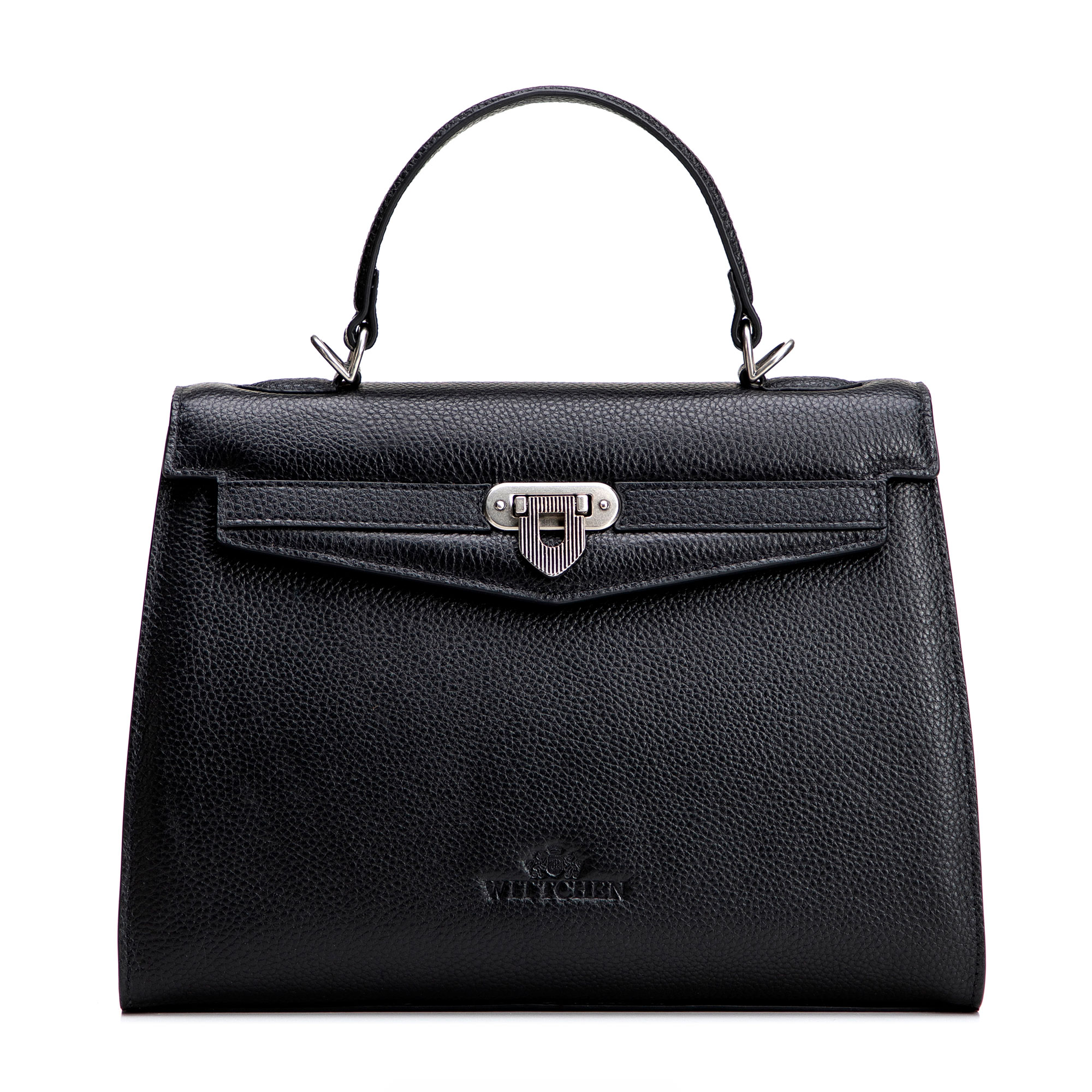 Wittchen Bőr női táska díszes csattal fekete