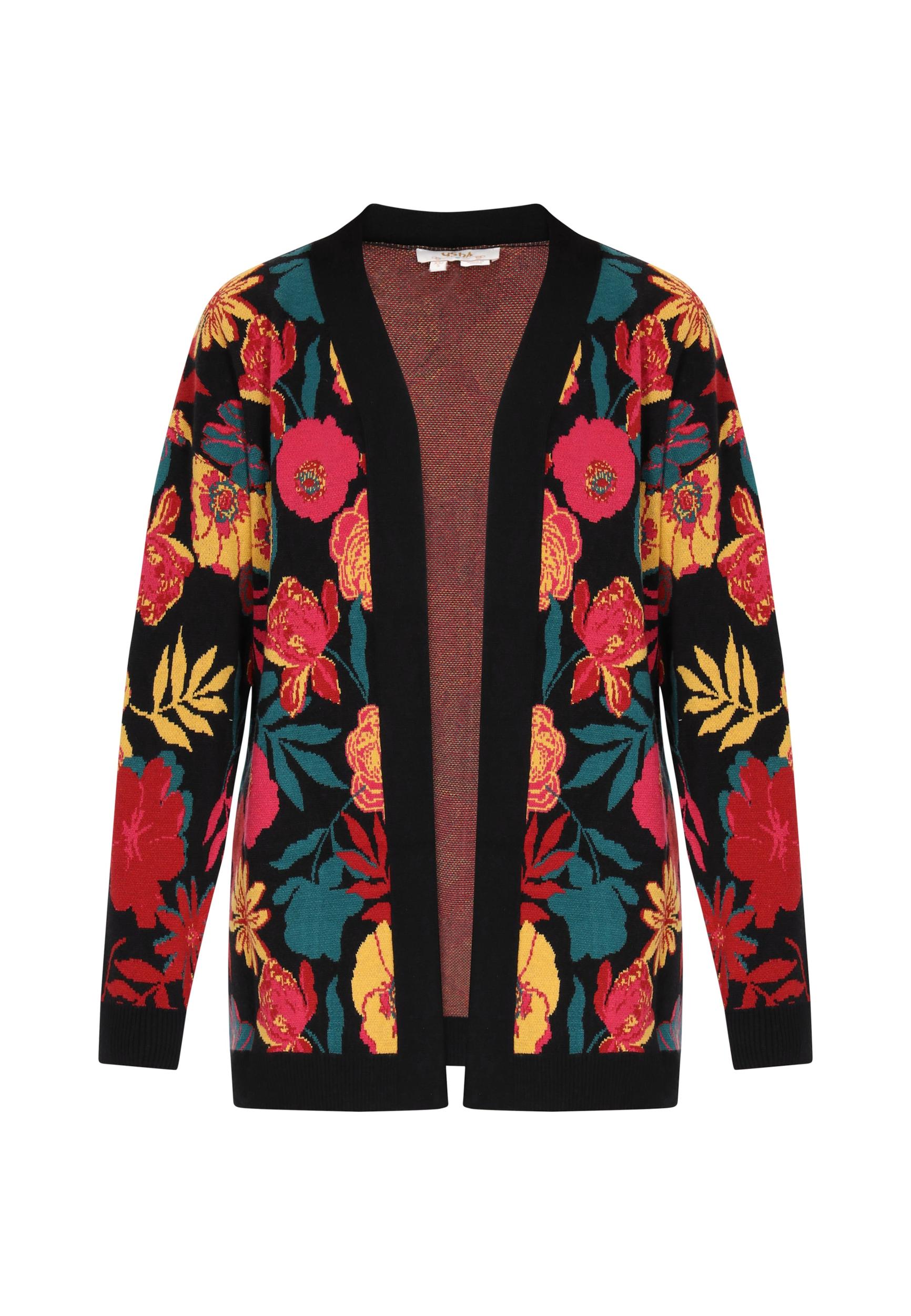 usha FESTIVAL Kardigán sárga / smaragd / piros / fekete