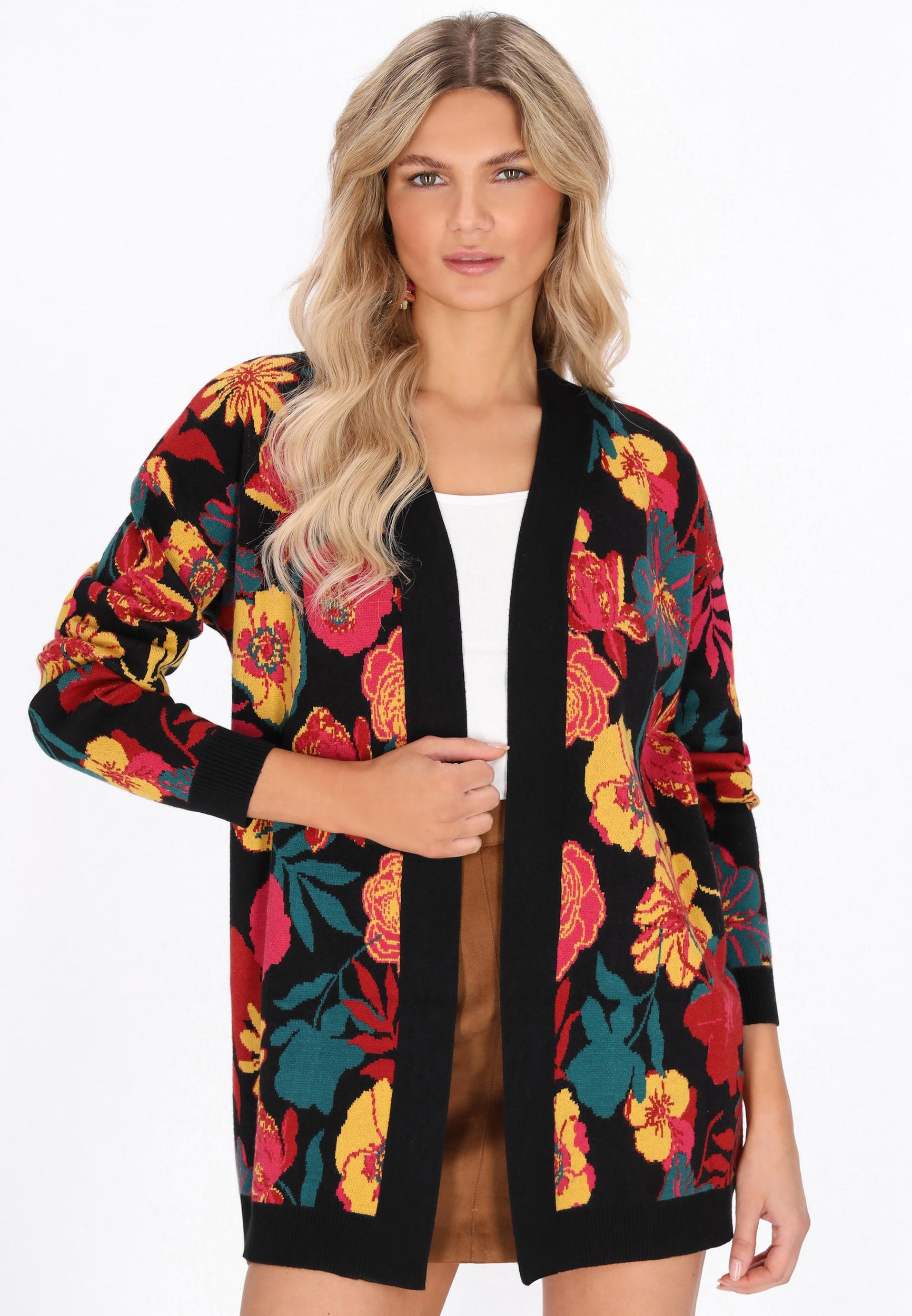 usha FESTIVAL Kardigán sárga / smaragd / piros / fekete