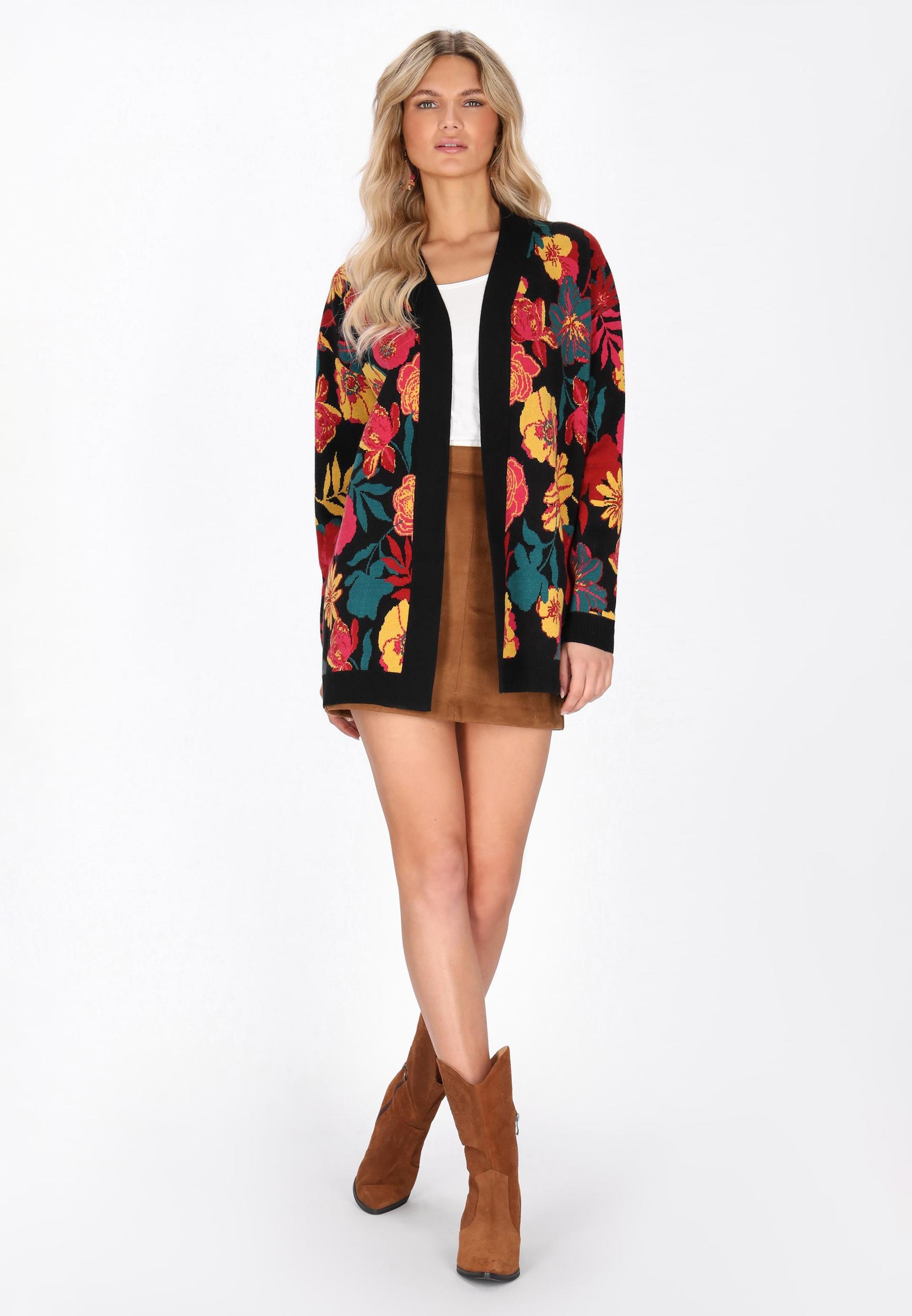 usha FESTIVAL Kardigán sárga / smaragd / piros / fekete