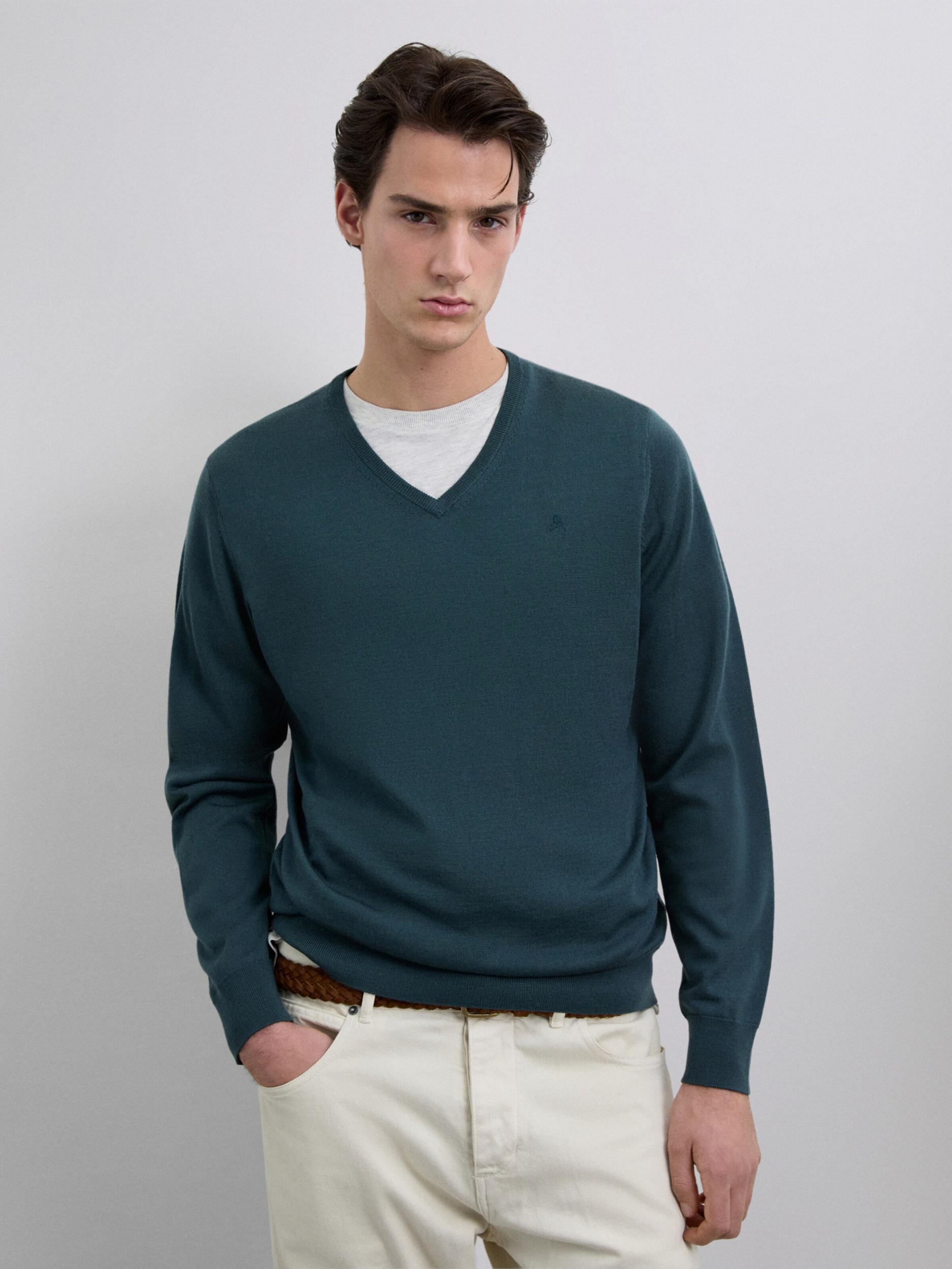 Scalpers Pulóver 'Classic' sötétzöld