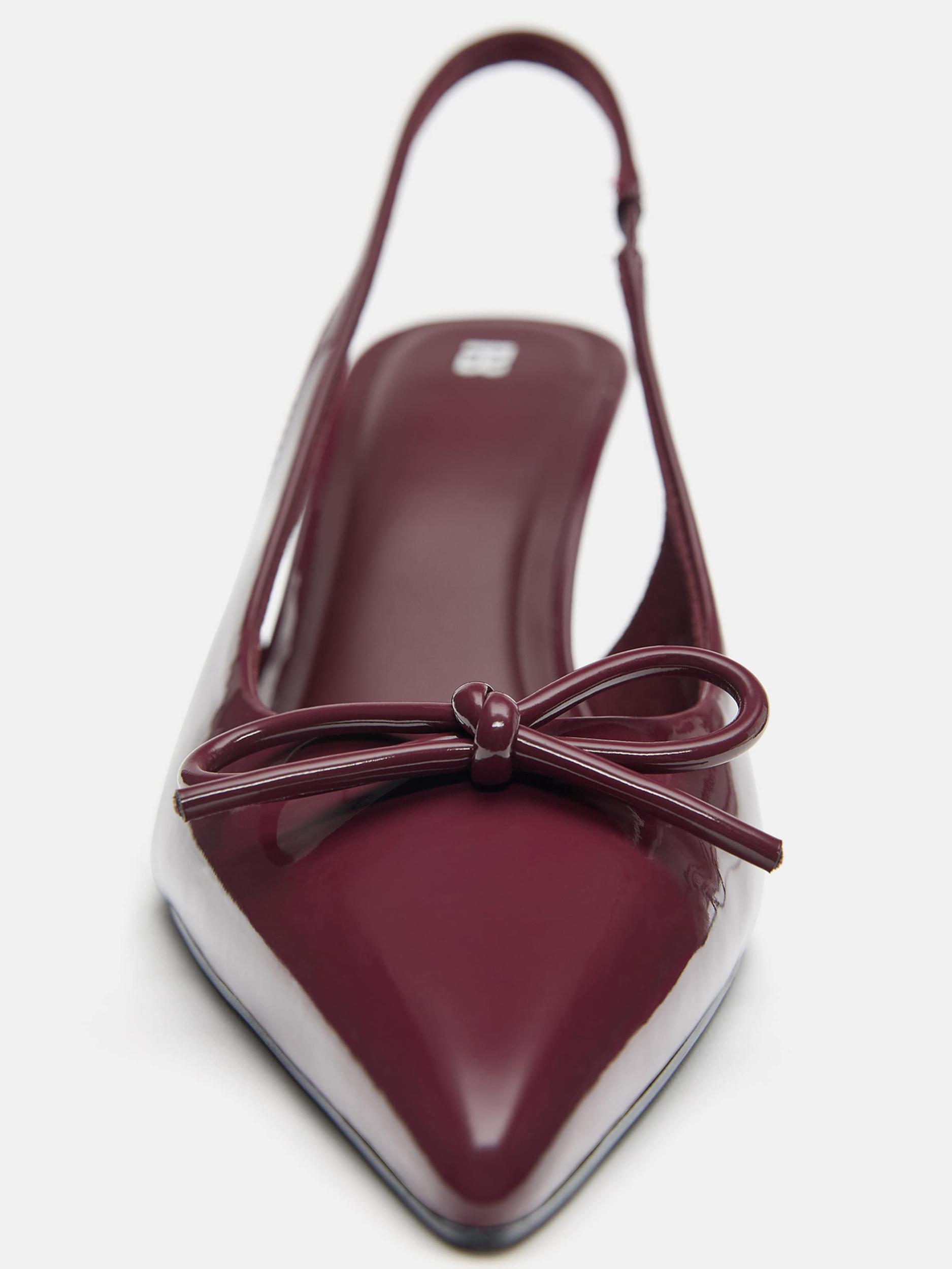 Pull&Bear Sling körömcipők gesztenyebarna