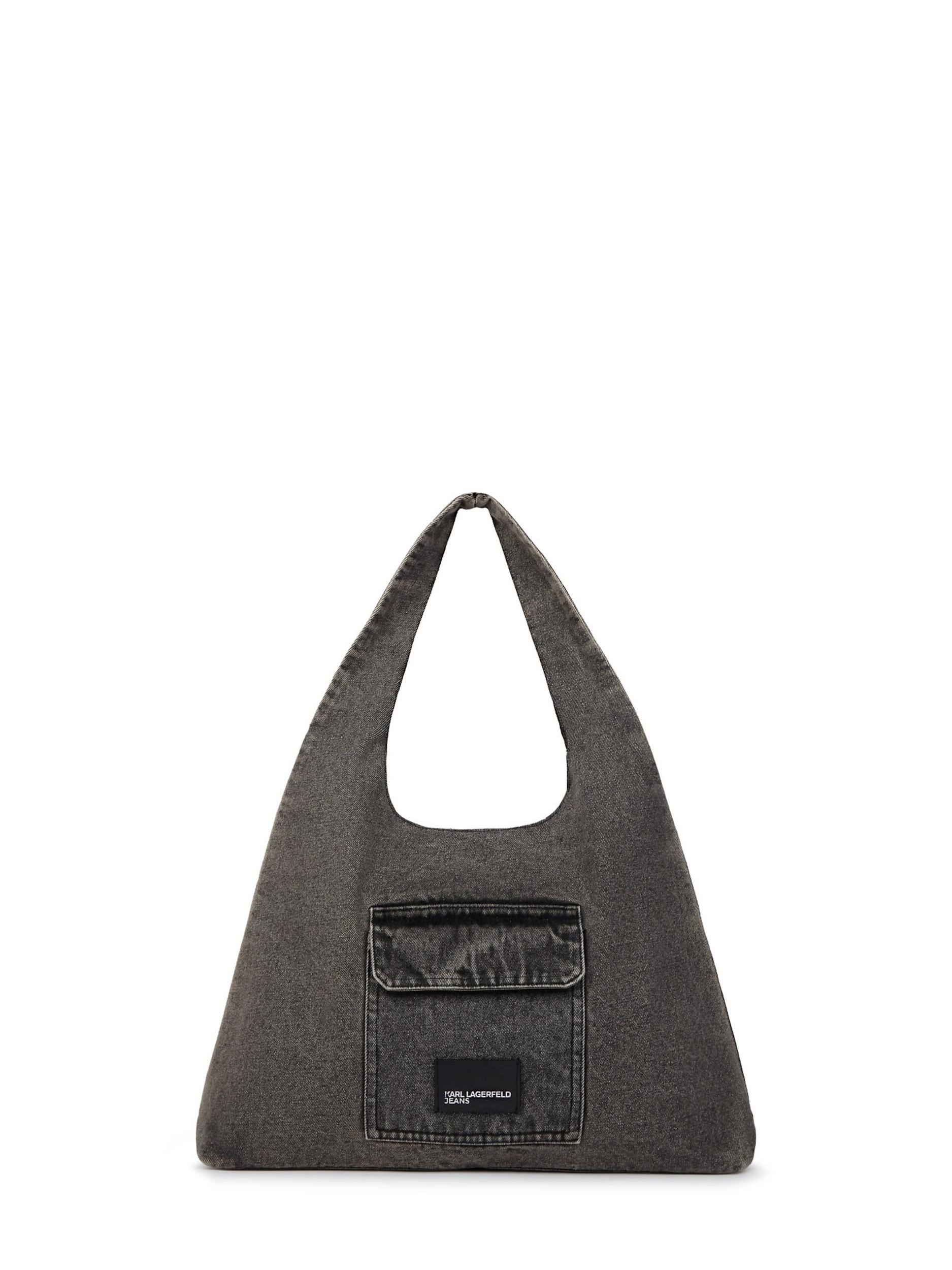 KARL LAGERFELD JEANS Shopper táska fekete farmer