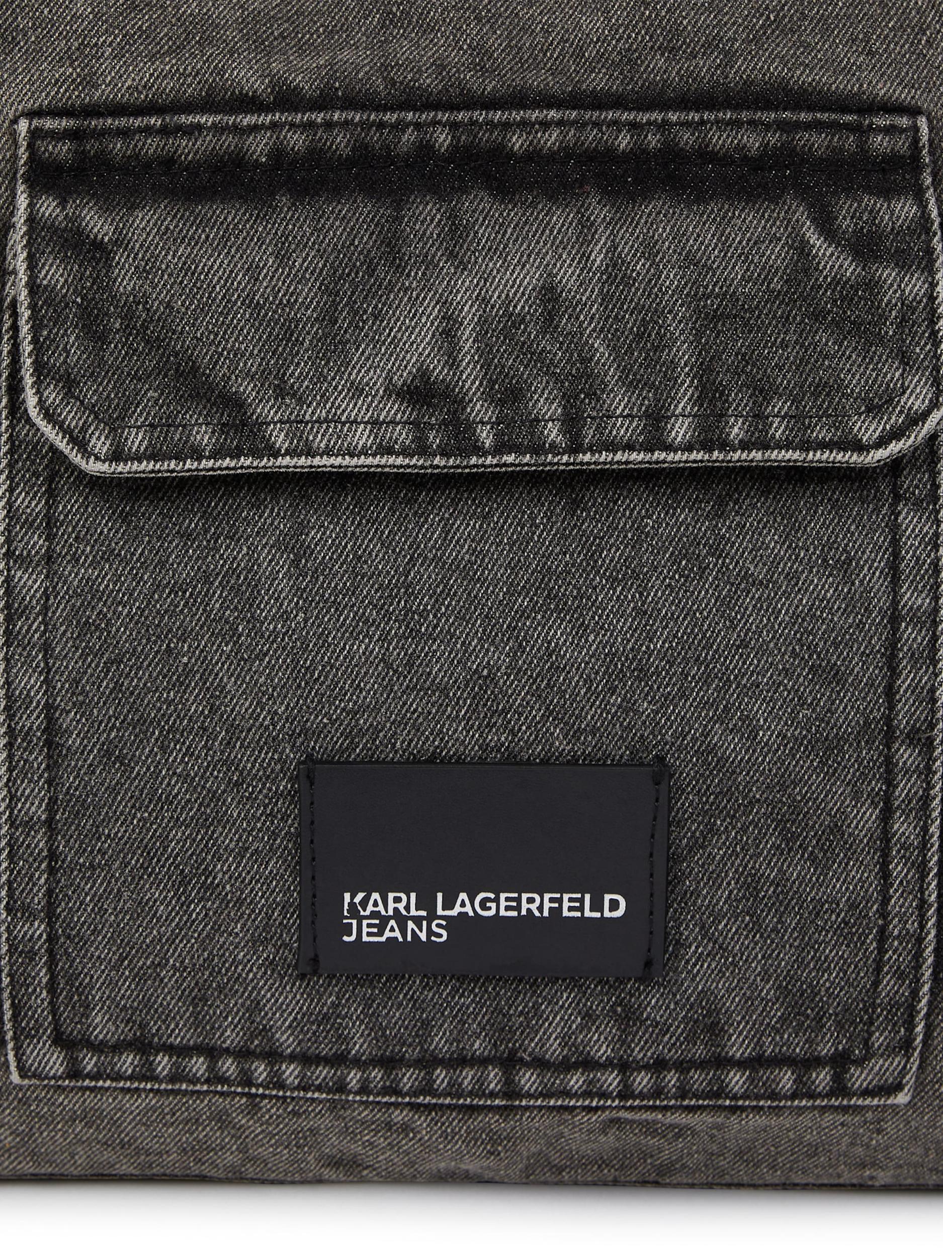 KARL LAGERFELD JEANS Shopper táska fekete farmer