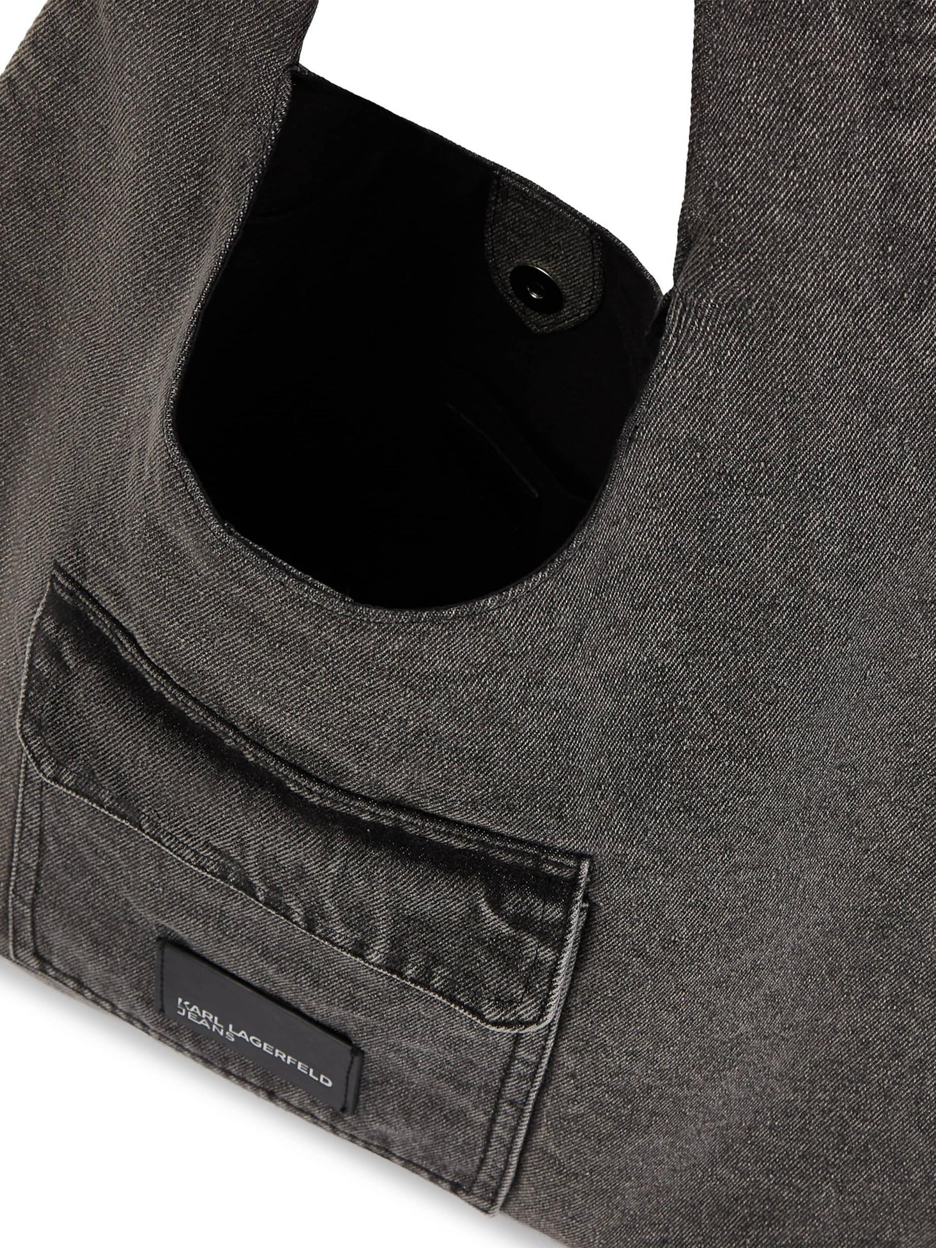 KARL LAGERFELD JEANS Shopper táska fekete farmer