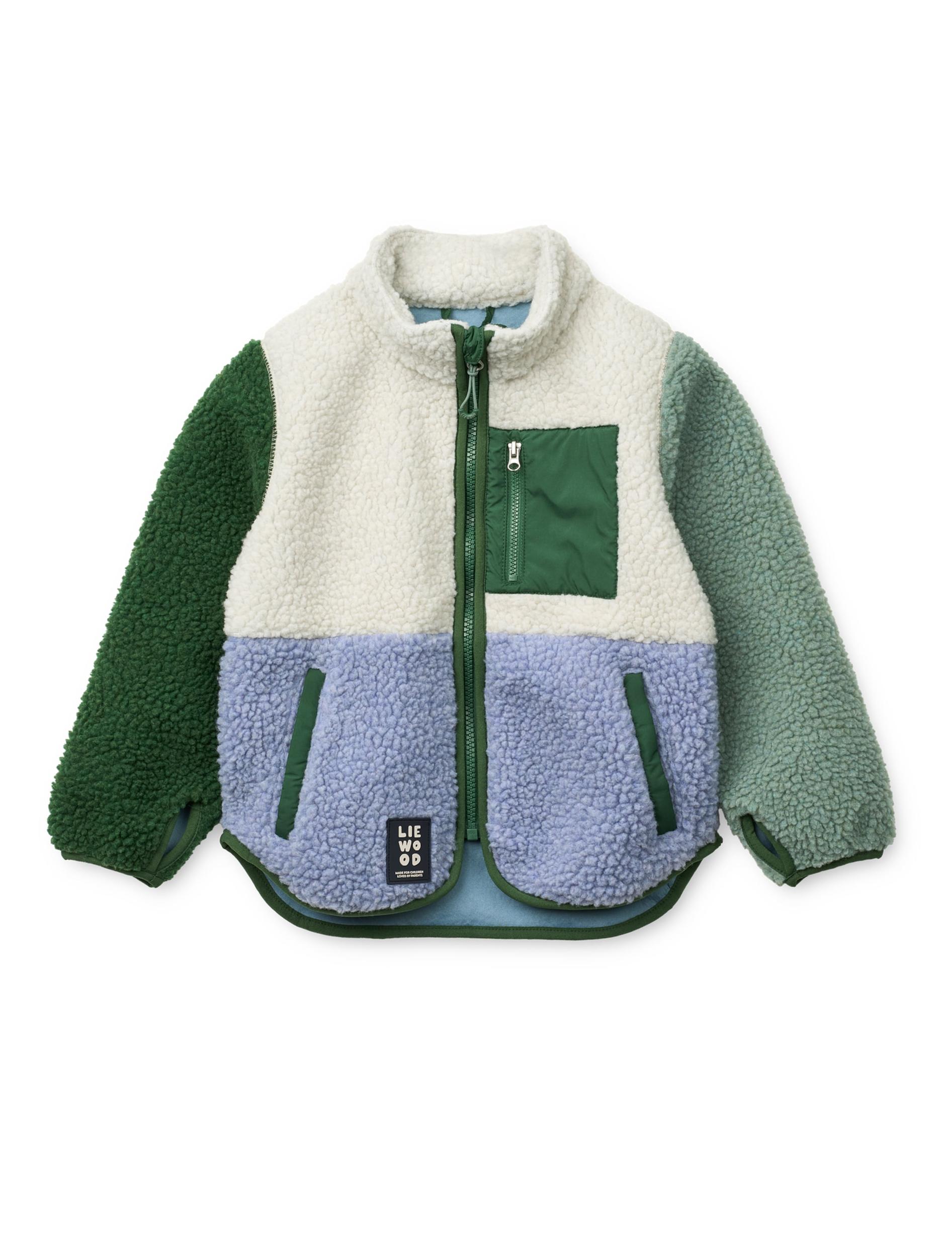 Liewood Átmeneti dzseki 'Nolan' világoskék / pasztellzöld / sötétzöld / fehér