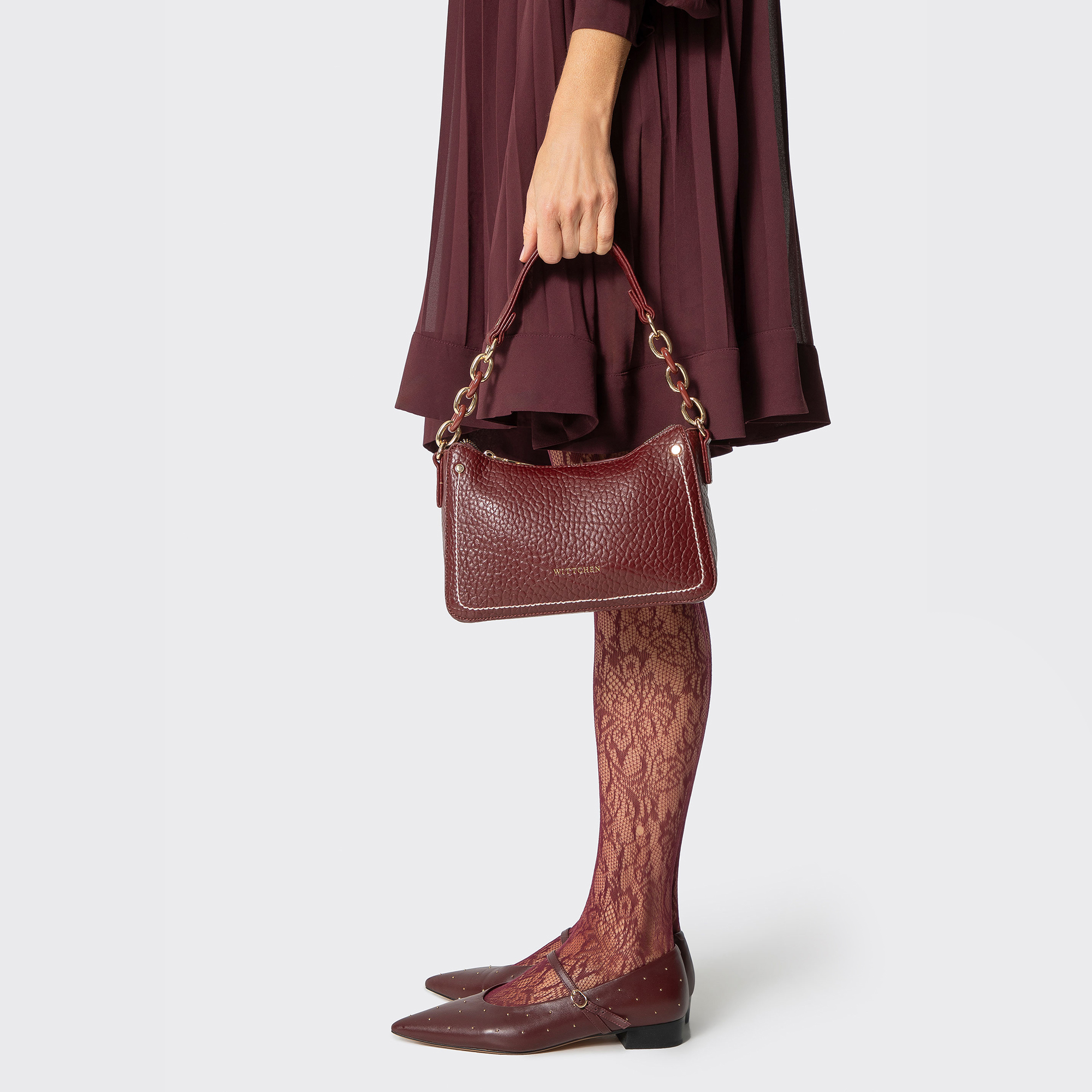 Wittchen Kis műbőr női táska bordó