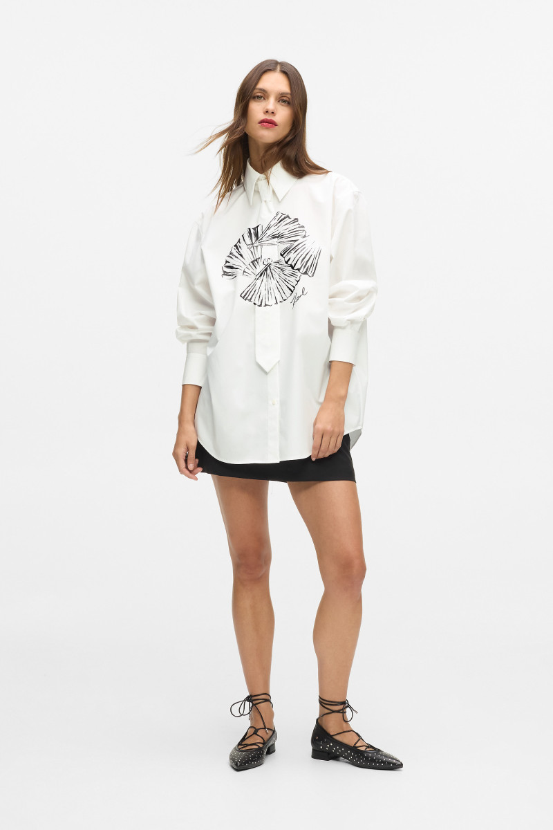 ING KARL LAGERFELD POPLIN TIE SHIRT