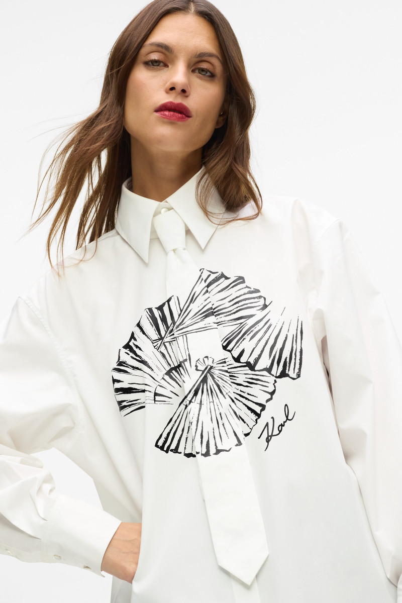 ING KARL LAGERFELD POPLIN TIE SHIRT