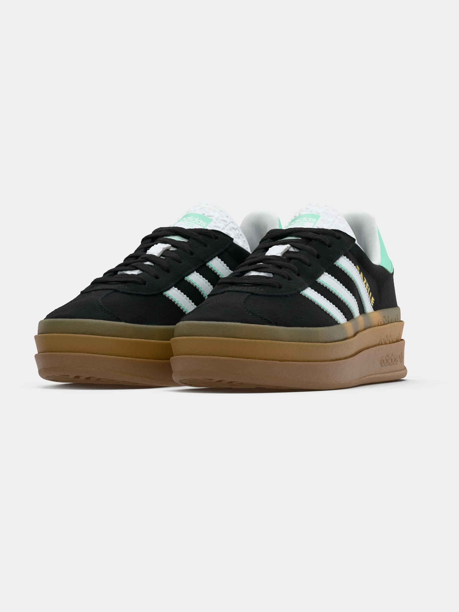 ADIDAS ORIGINALS Sportcipő 'GAZELLE BOLD' vízszín / arany / fekete / fehér
