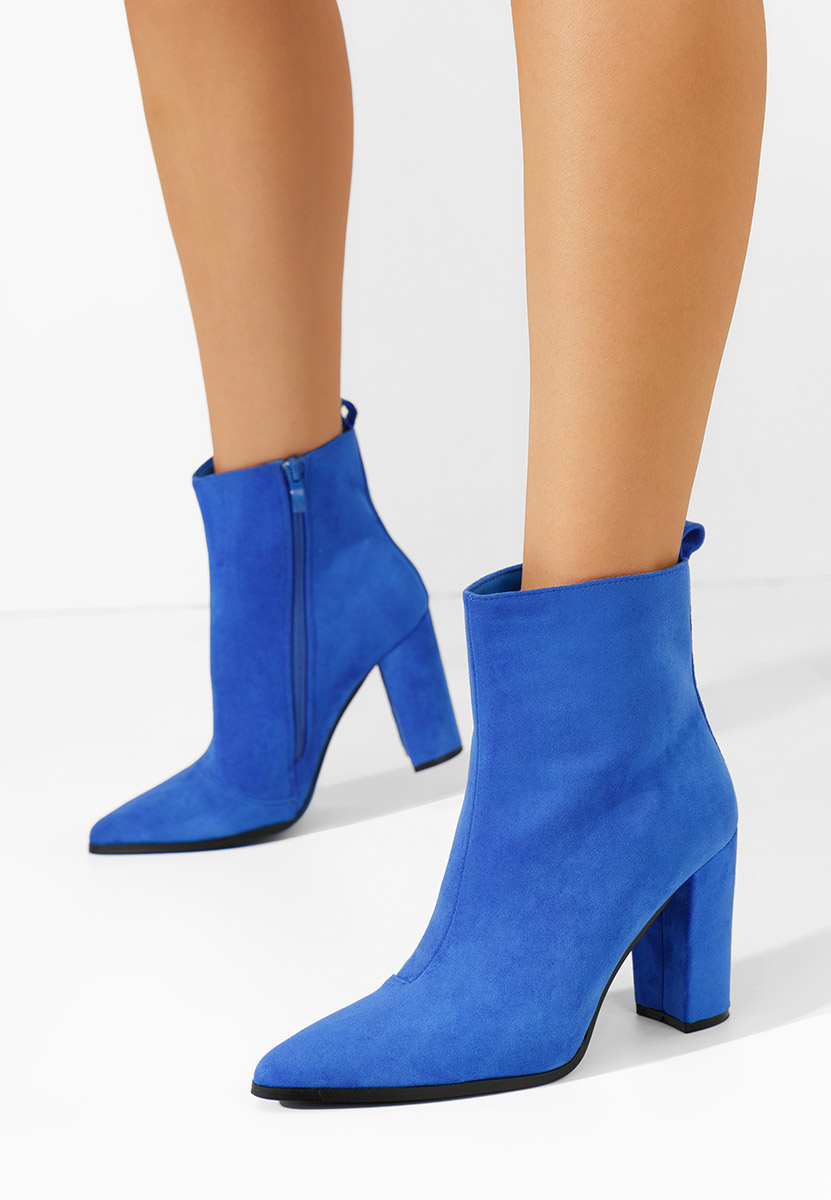 Zapatos Adalina v2 kék magassarkú bokacsizma