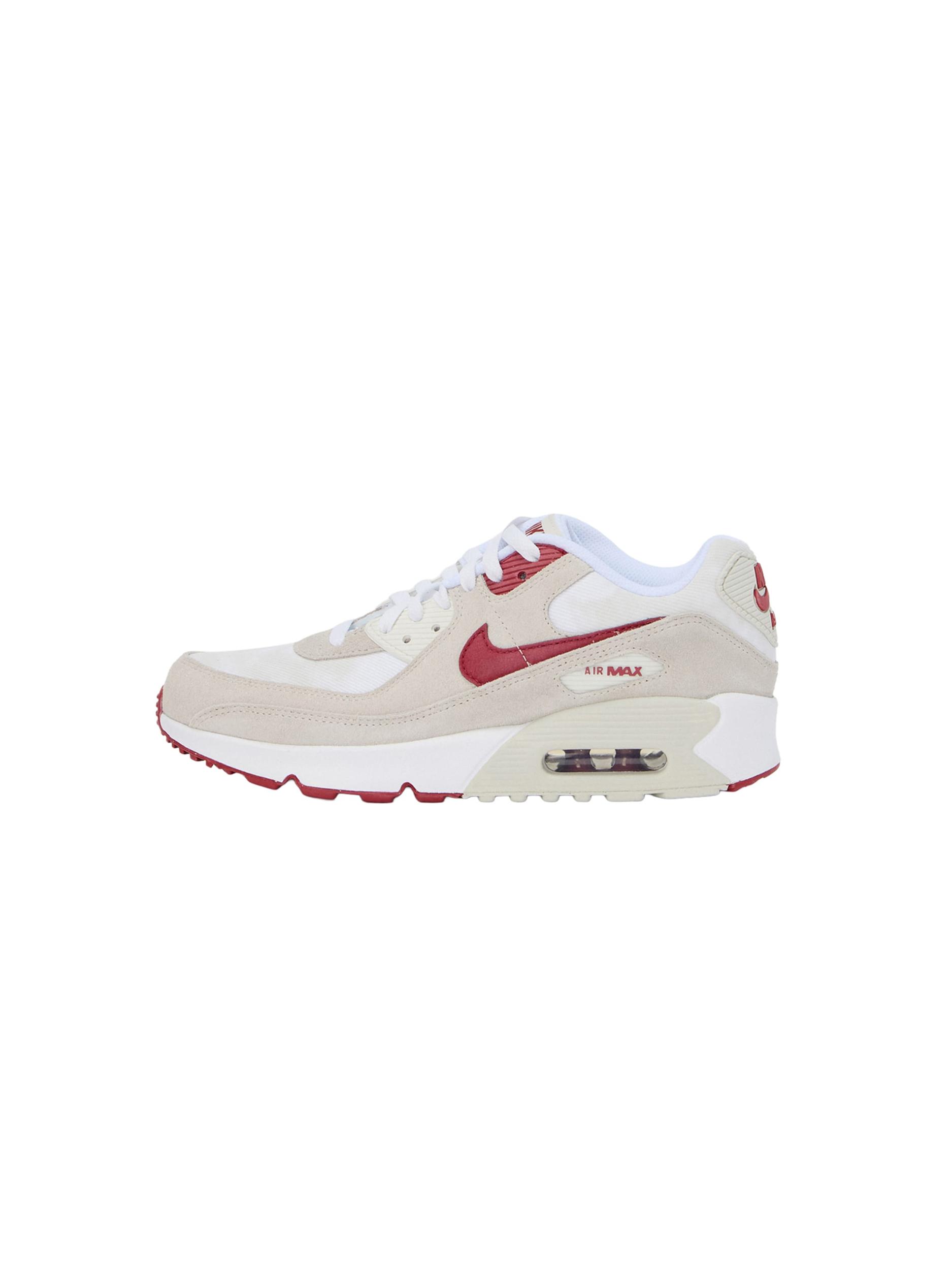 Nike Sportswear Sportcipő 'Air Max 90' greige / piros / fehér