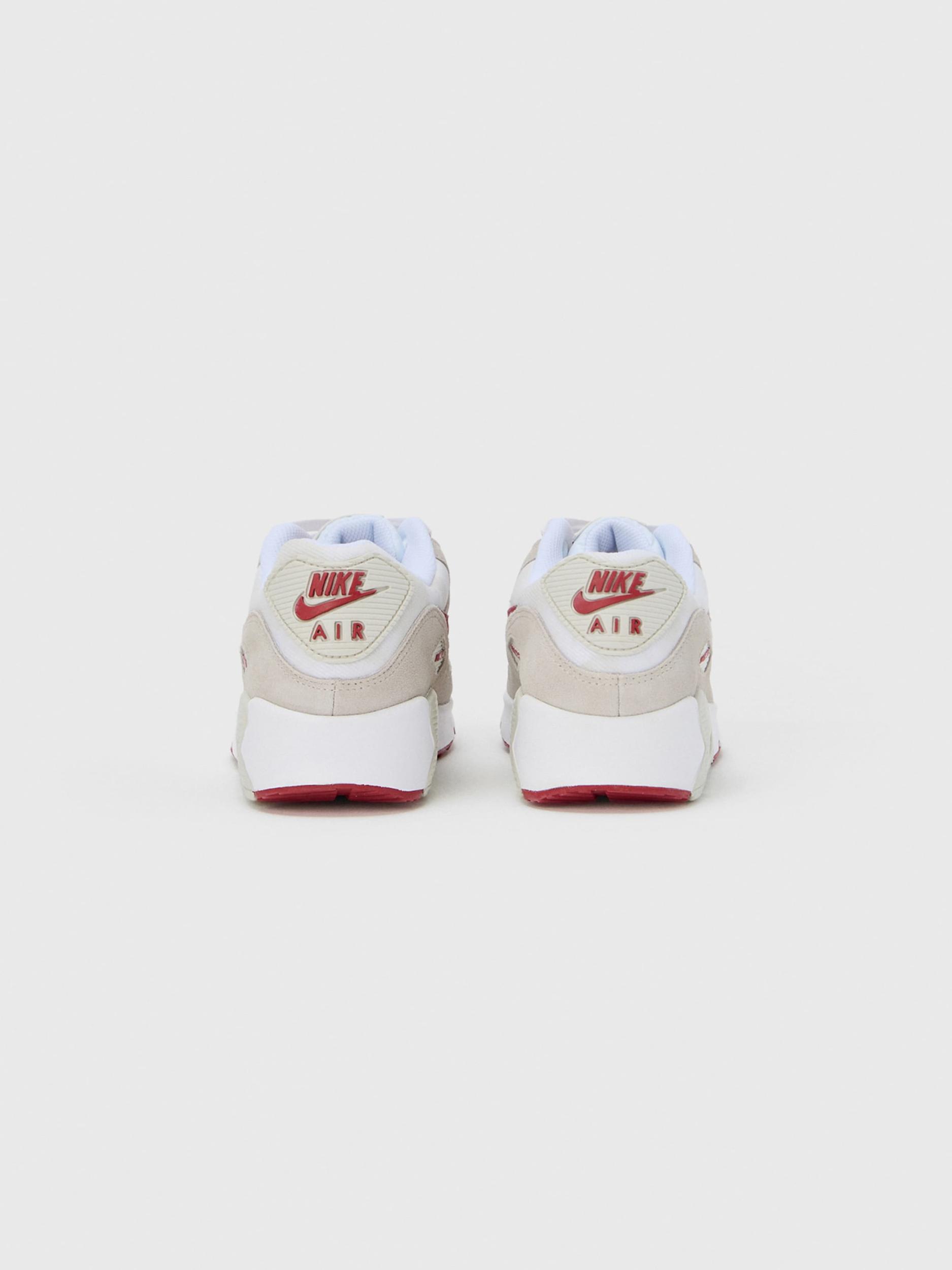 Nike Sportswear Sportcipő 'Air Max 90' greige / piros / fehér