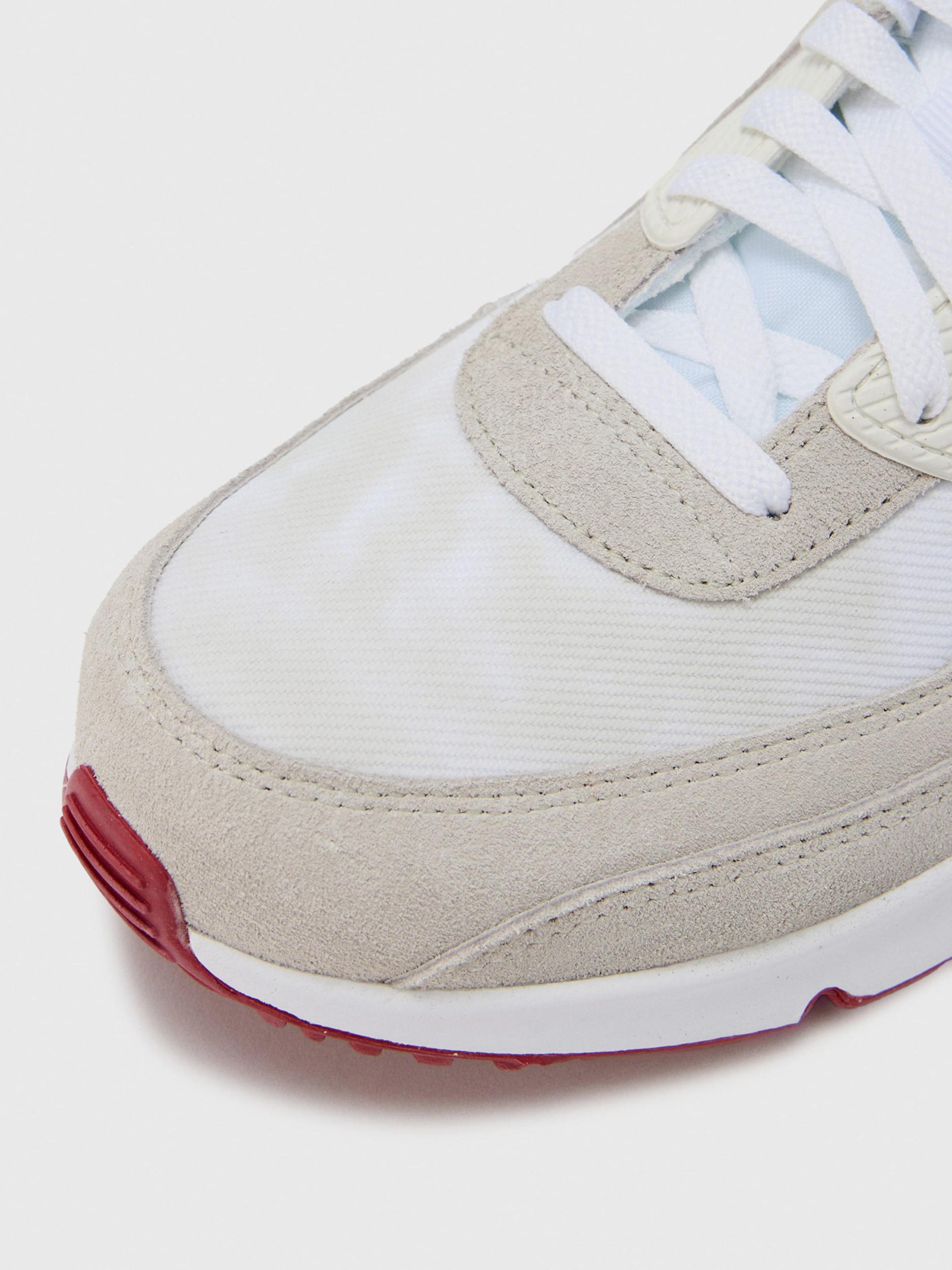 Nike Sportswear Sportcipő 'Air Max 90' greige / piros / fehér