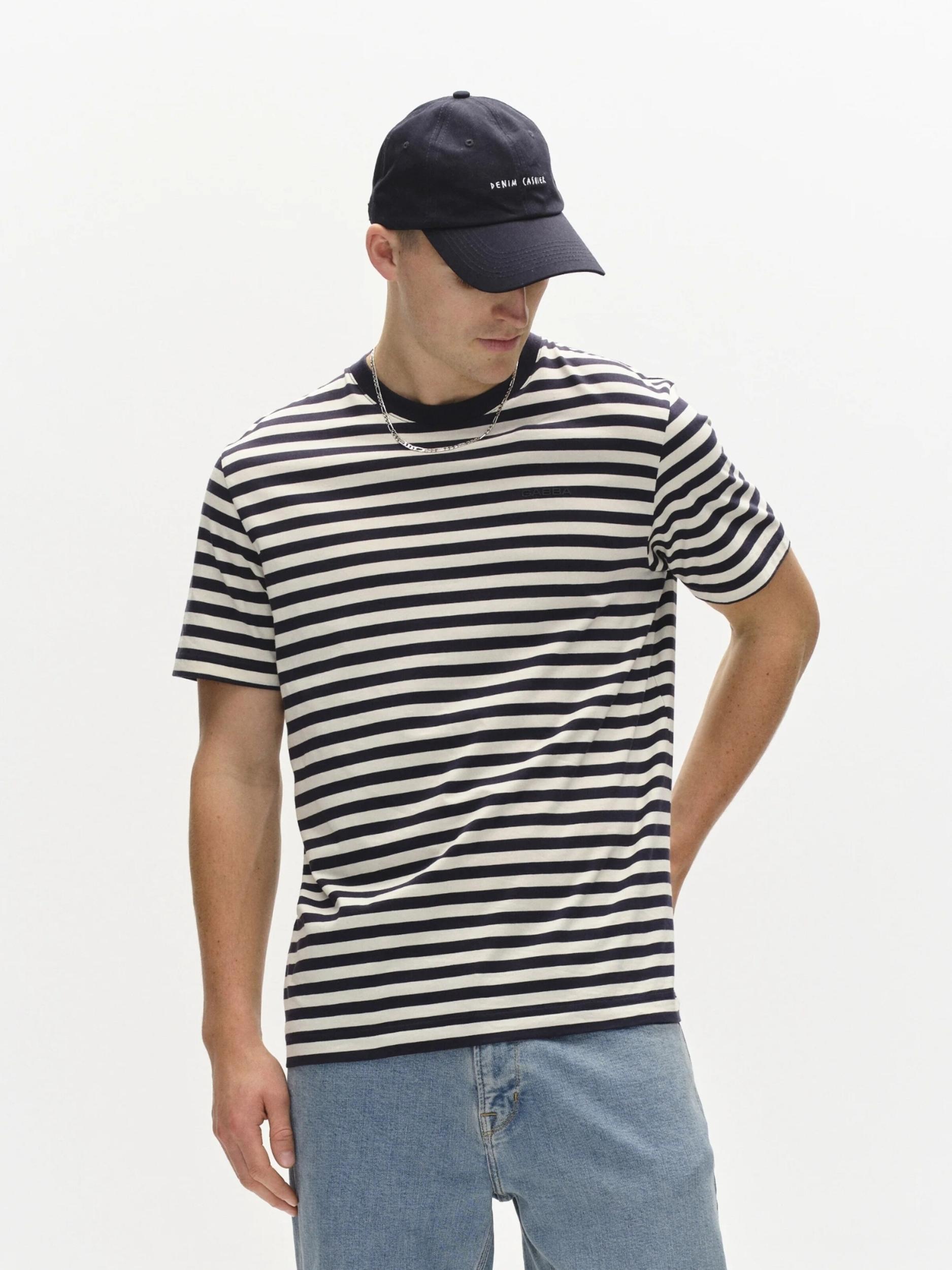 GABBA Póló 'Dune' tengerészkék / fehér